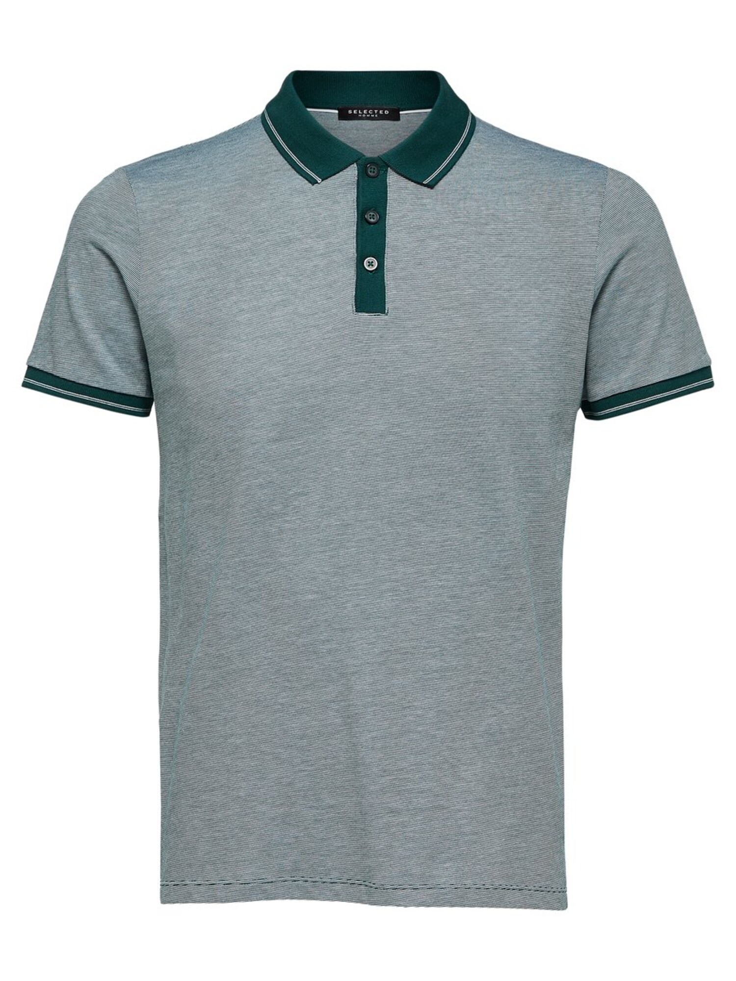Selected Homme Heren Shirt Smaragd Wit selected homme kopen in de aanbieding