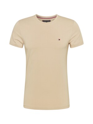 TOMMY HILFIGER Camiseta 'Flag Embroidery Slim'  caqui
