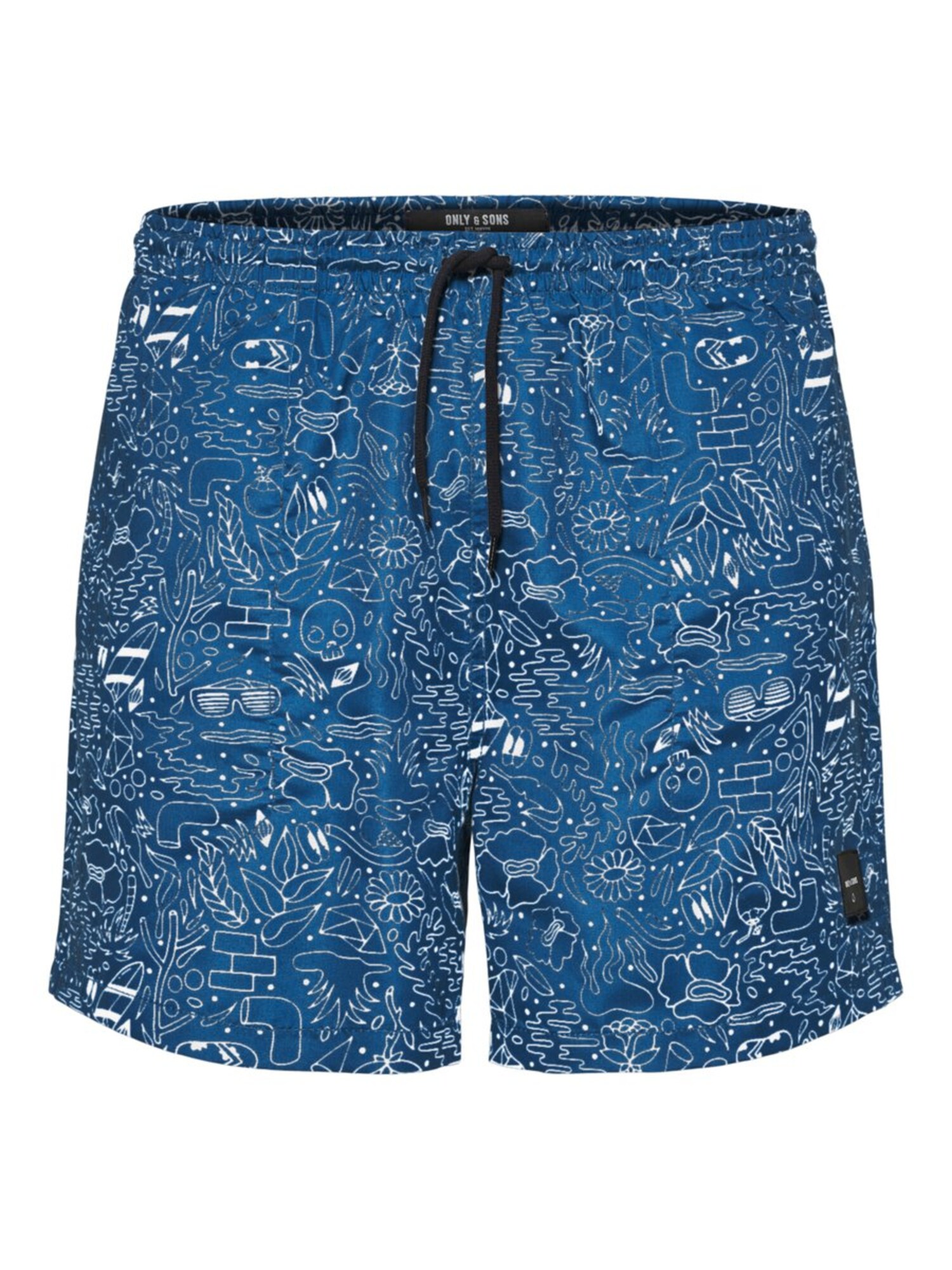 Only Sons Heren Zwembroek Royal Bluekoningsblauw Wit only sons kopen in de aanbieding