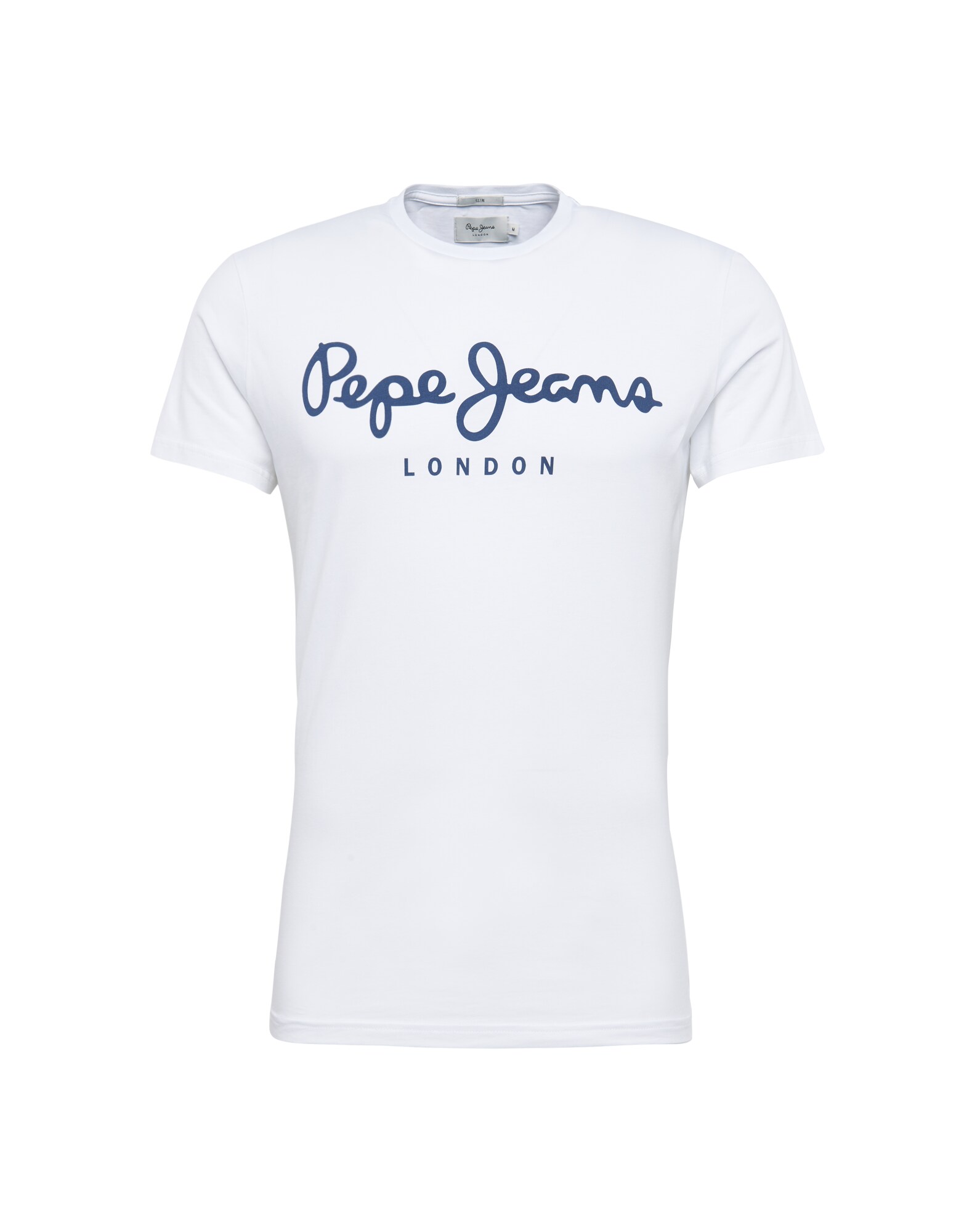 Pepe Jeans Marškinėliai 'ORIGINAL STRETCH'  tamsiai mėlyna / balta