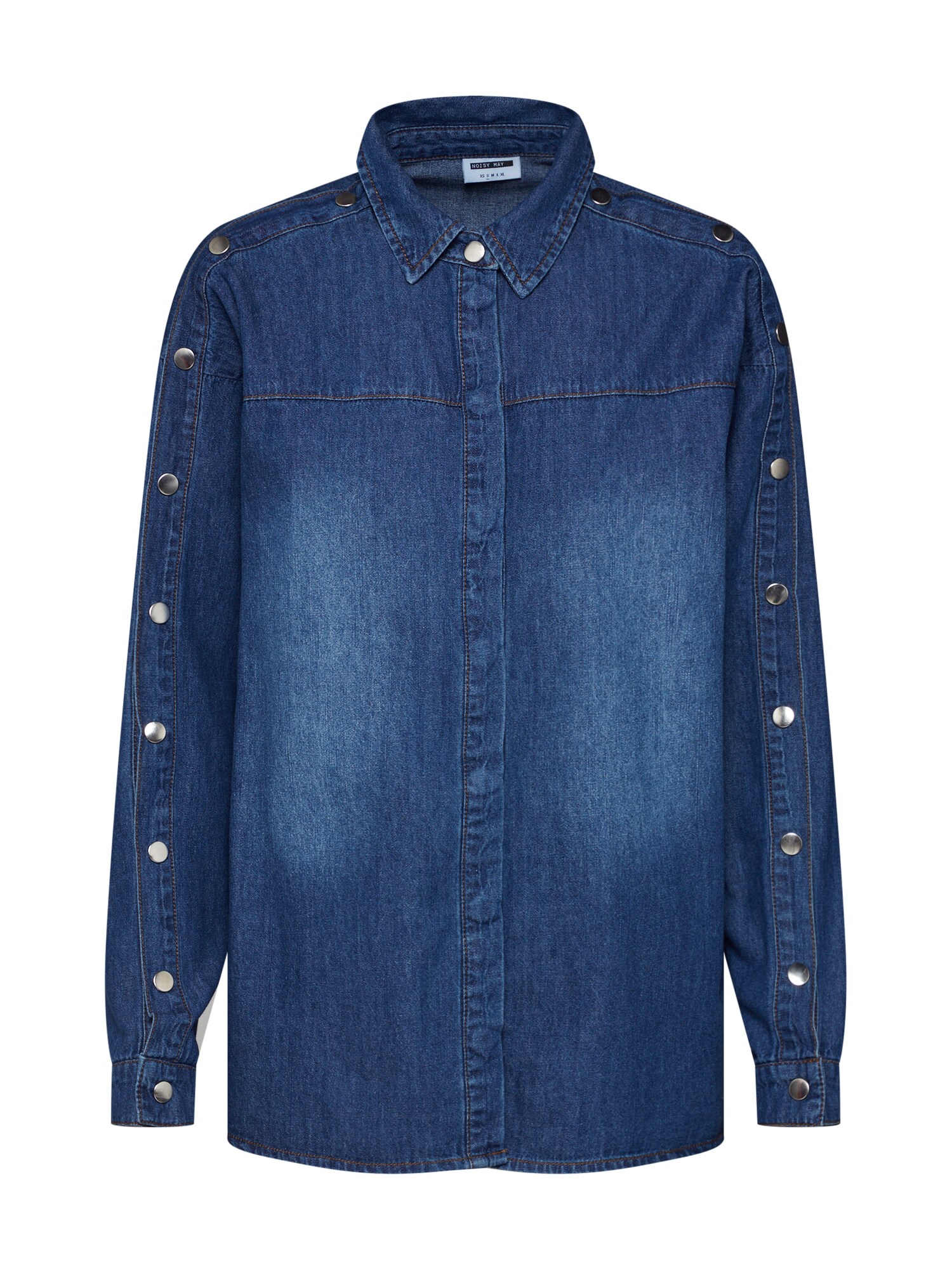 Noisy May Dames Blouse Erik Denim Blauw noisy may kopen in de aanbieding