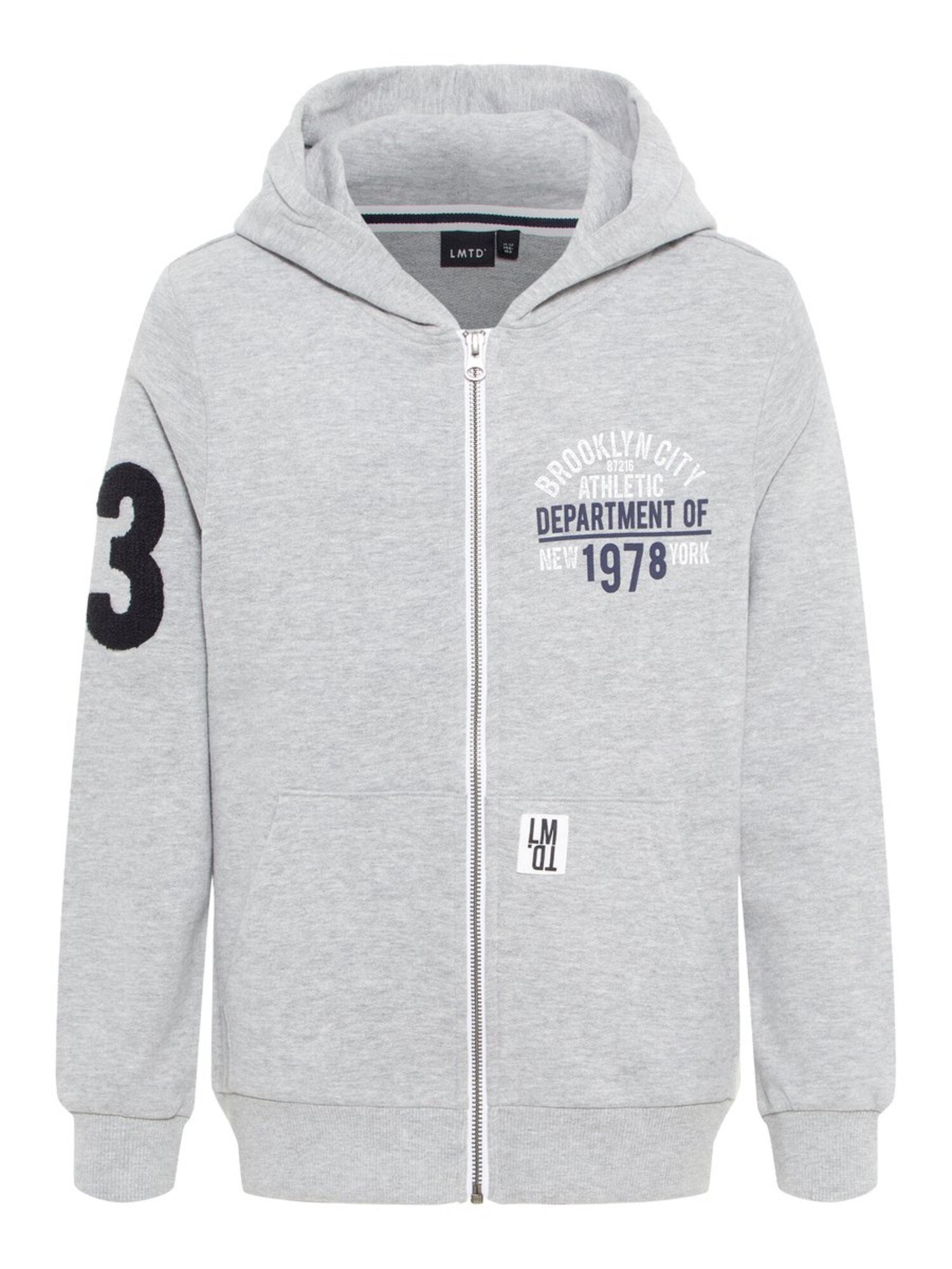 Name It Jongens Sweatvest Nlmtristan Donkerblauw Grijs Gemeleerd Wit name it kopen in de aanbieding