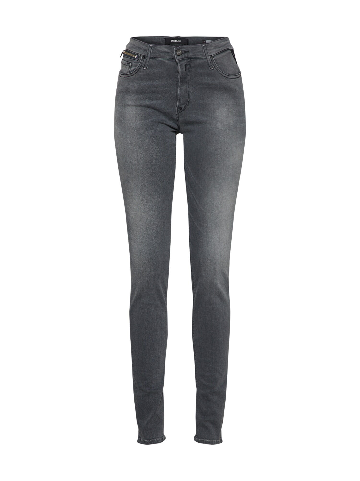 Replay Dames Jeans Elaeber Grey Denim replay kopen in de aanbieding