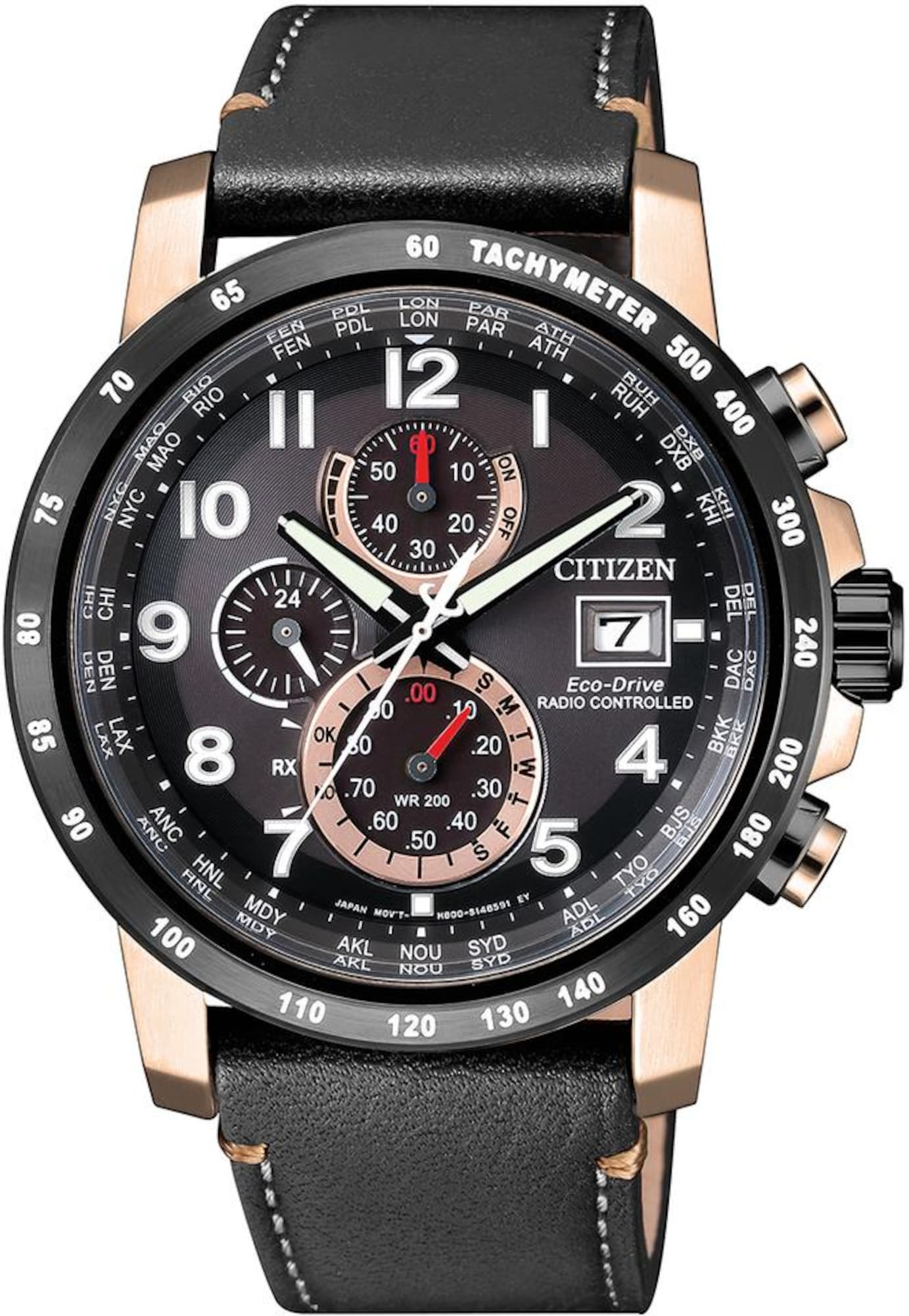 CITIZEN Funkchronograph ''''AT8126-02E'''' gold / schwarz