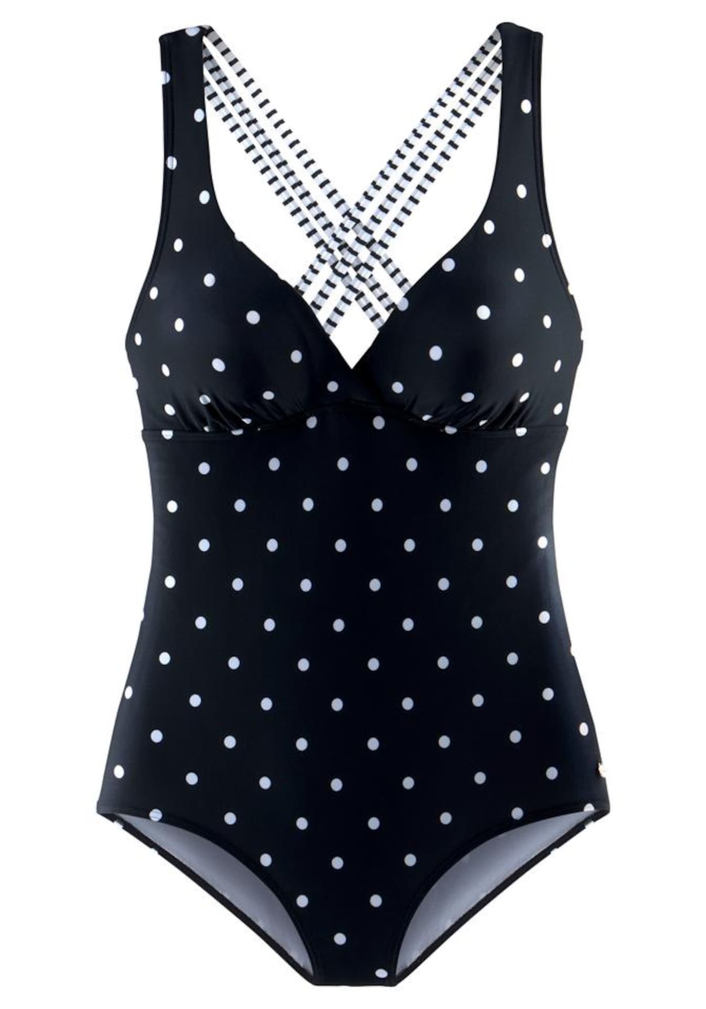 s.Oliver Costum de baie întreg  negru / alb