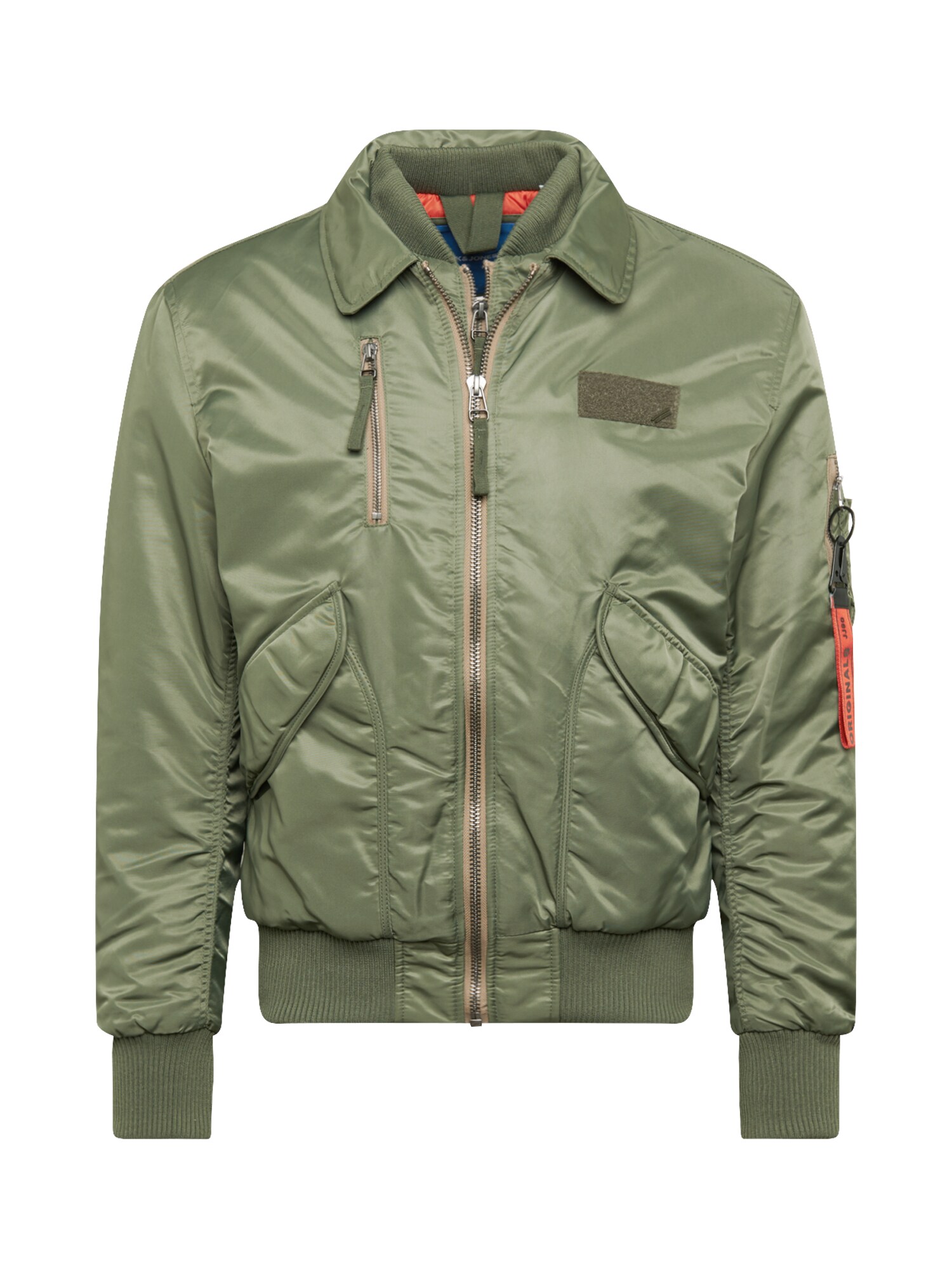 JACK & JONES Demisezoninė striukė 'Flash'  alyvuogių spalva