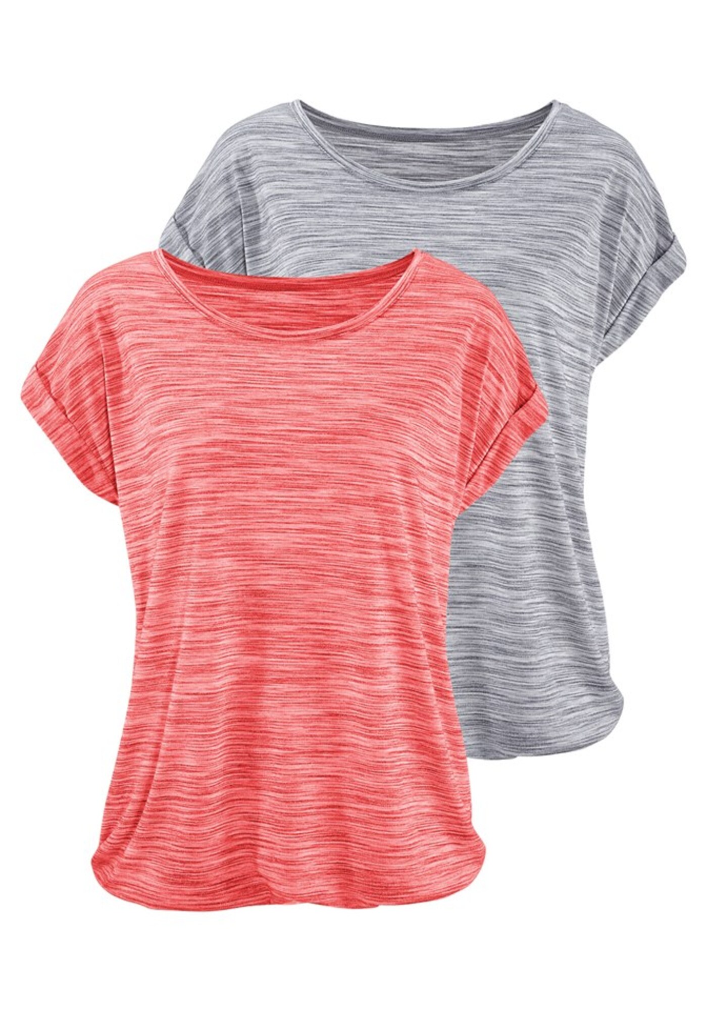 BEACH TIME Tricou  gri amestecat / roz amestecat
