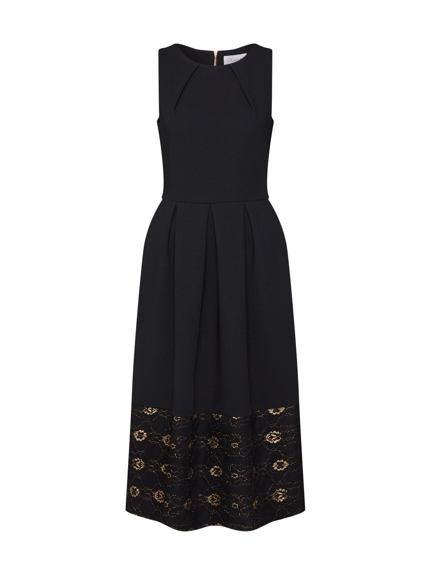 Closet London Dames Jurk Lace Hem Dress Zwart closet london kopen in de aanbieding