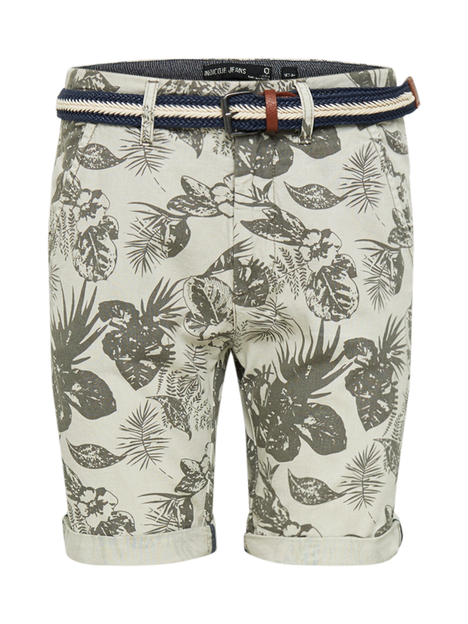 INDICODE JEANS Kelnės 'Grantly'  žalia / smėlio