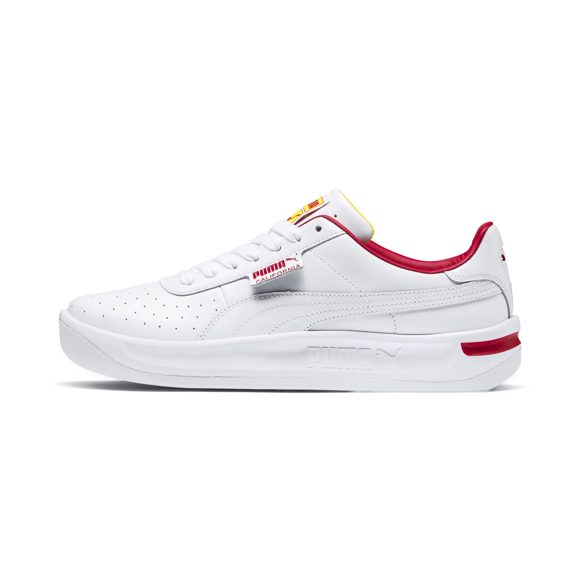 PUMA Sneaker ''''California Drive Thru'''' weiß / gelb / rot