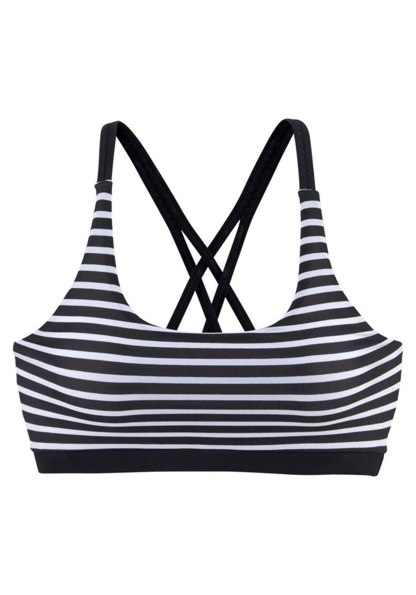 VENICE BEACH Bikinový top  čierna / biela