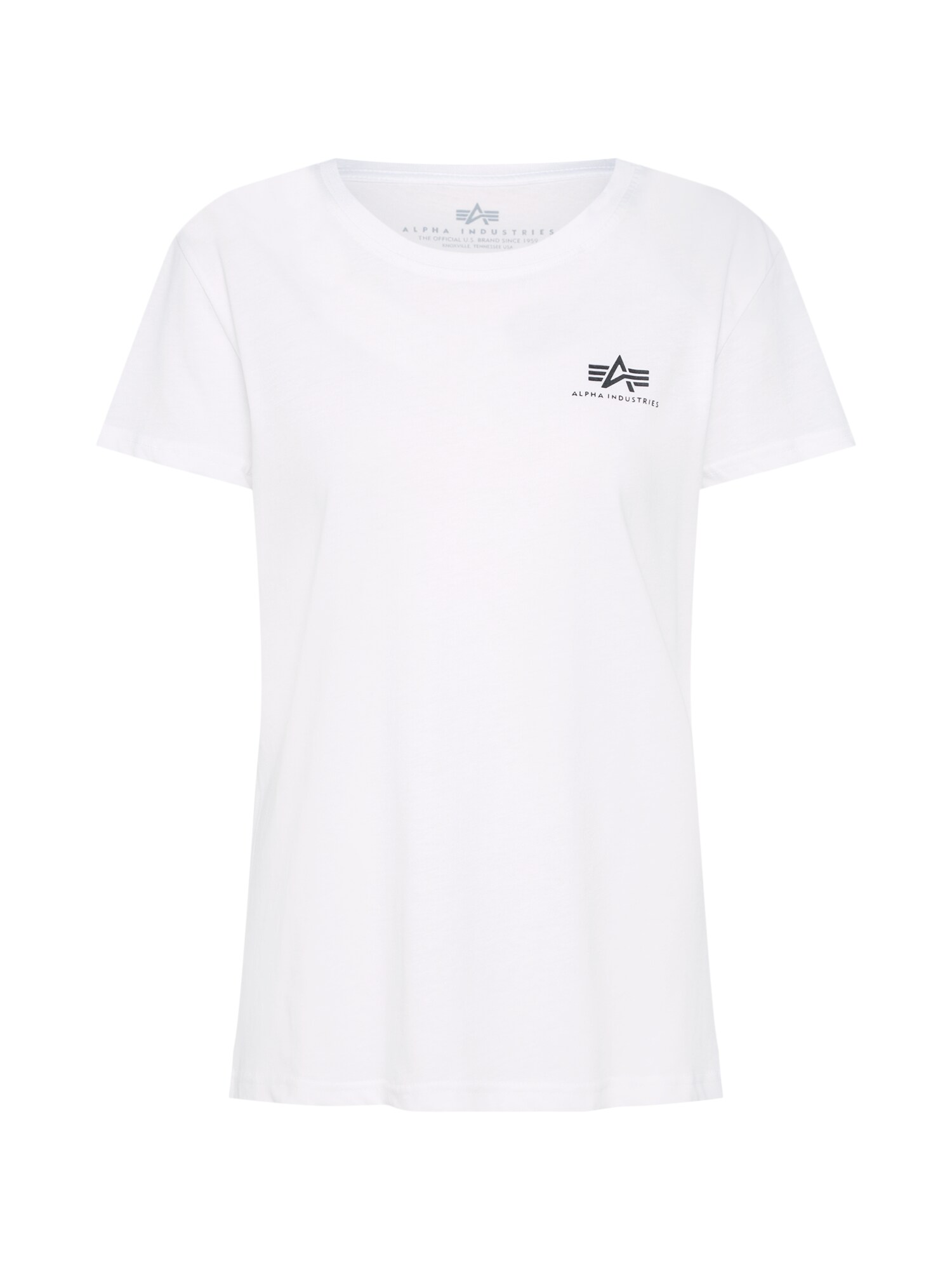ALPHA INDUSTRIES Marškinėliai 'Basic T Small Logo Wmn'  balta
