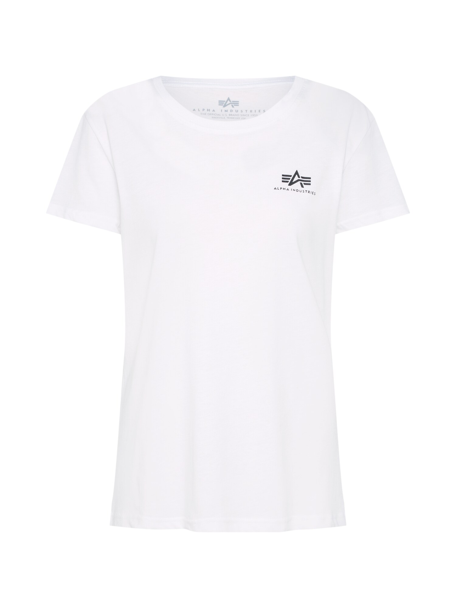 Alpha Industries Dames Shirt Basic T Small Logo Wmn Wit alpha industries kopen in de aanbieding