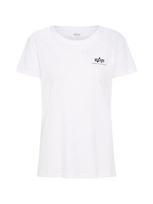 ALPHA INDUSTRIES Camiseta  negro / blanco