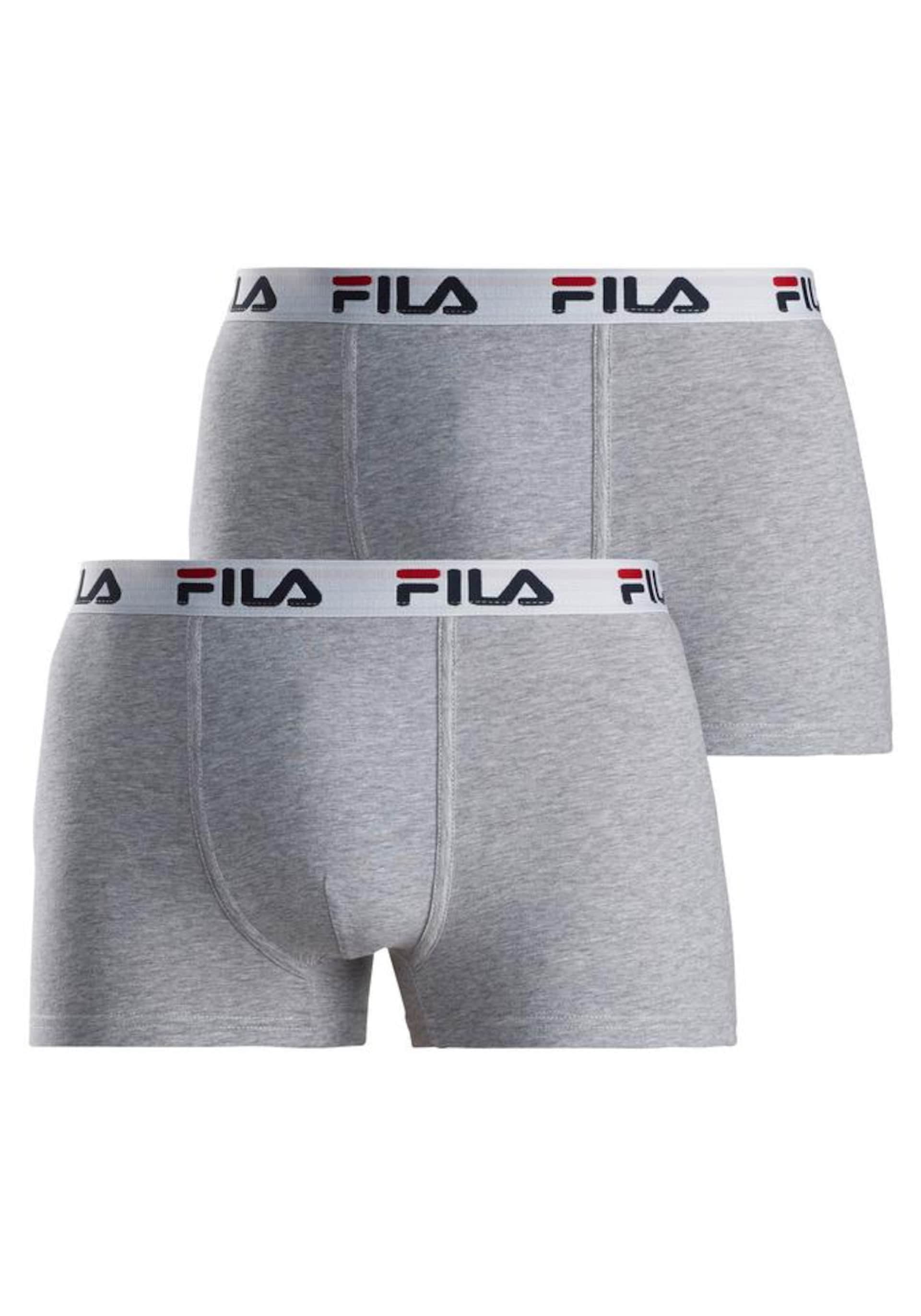 Fila Boxershorts gråmelerad / röd / svart herr