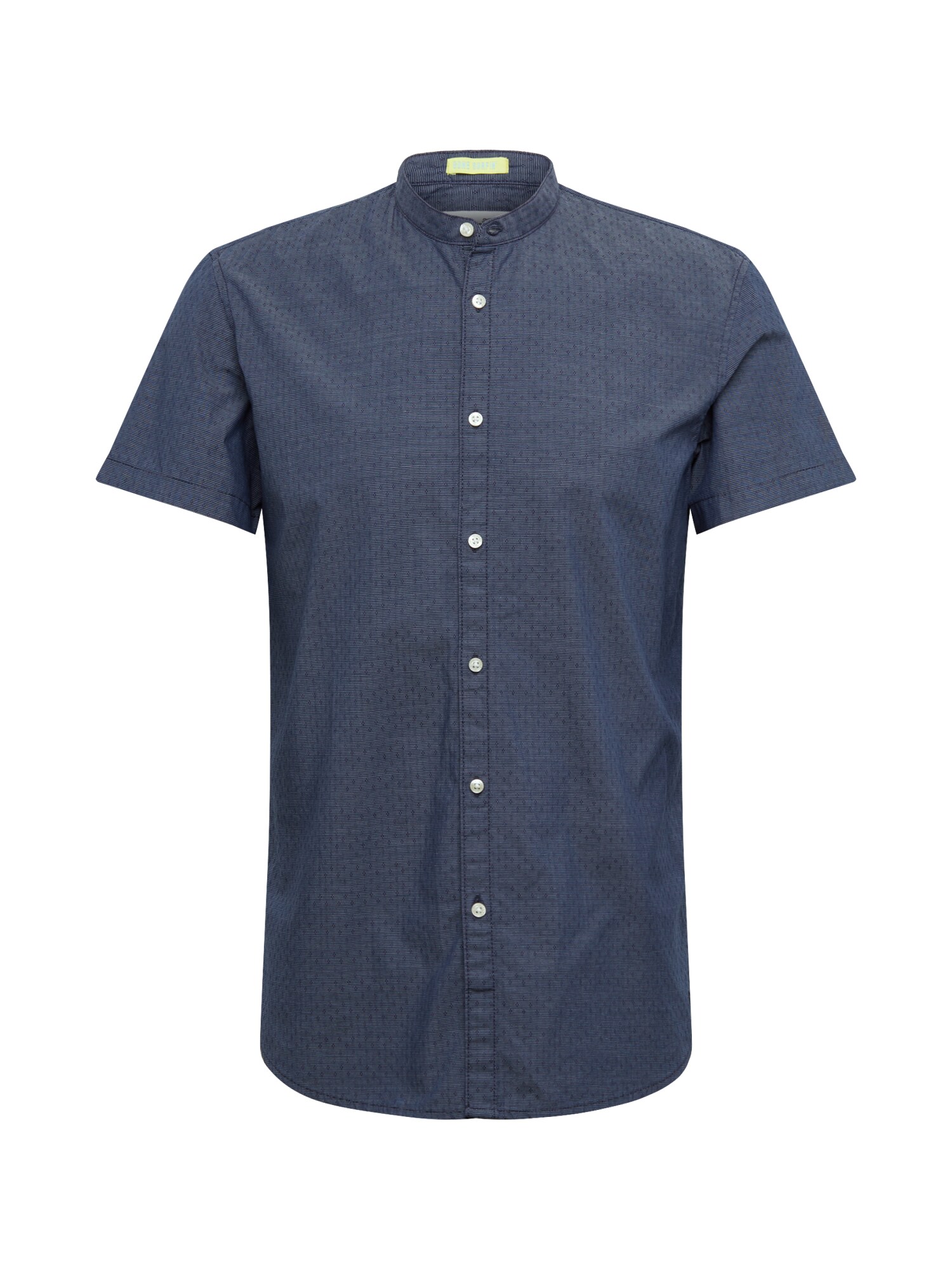 TOM TAILOR DENIM Dalykiniai marškiniai 'cotton jacquard shirt'  tamsiai mėlyna