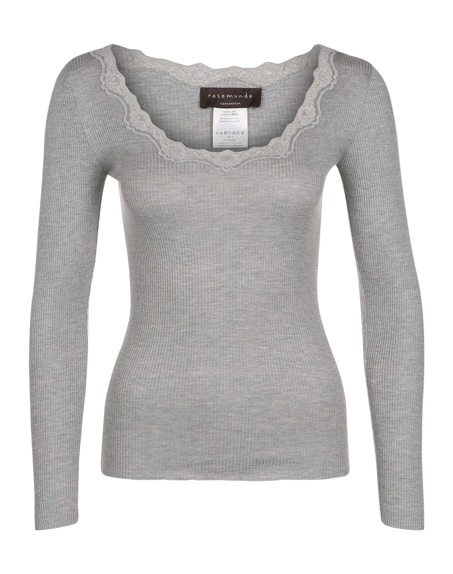 rosemunde Tricou  gri amestecat