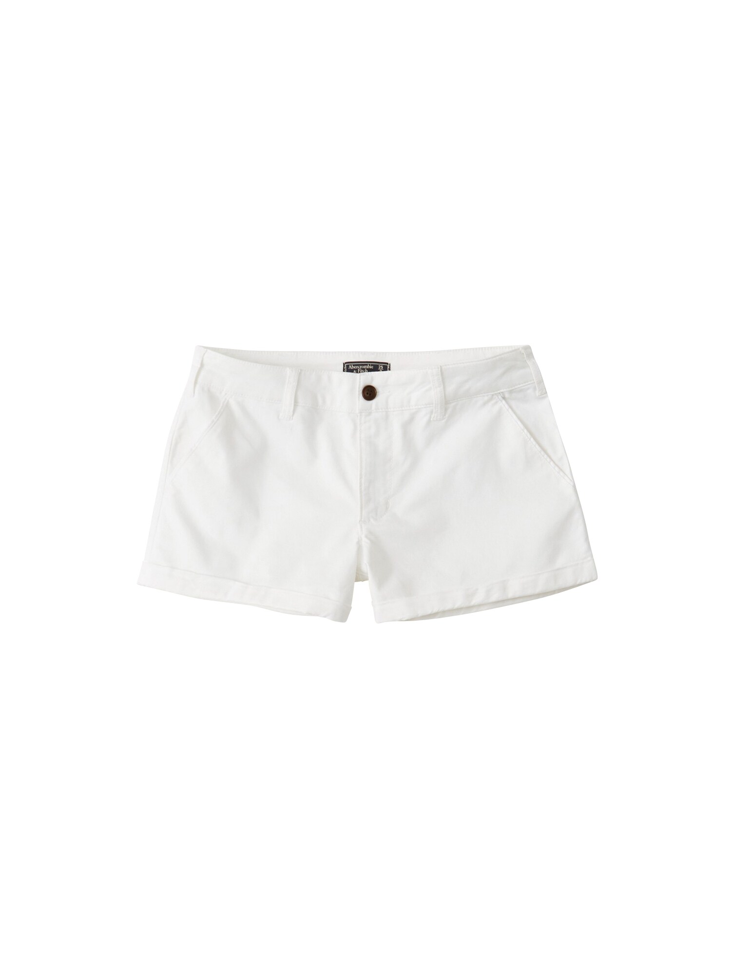 Abercrombie Fitch Dames Broek Sb19 White Chino Short Wit abercrombie fitch kopen in de aanbieding