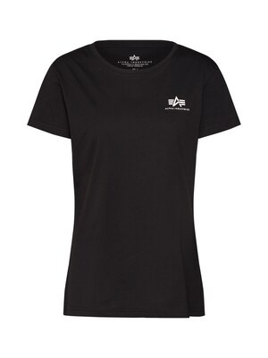 ALPHA INDUSTRIES Camiseta  negro / blanco
