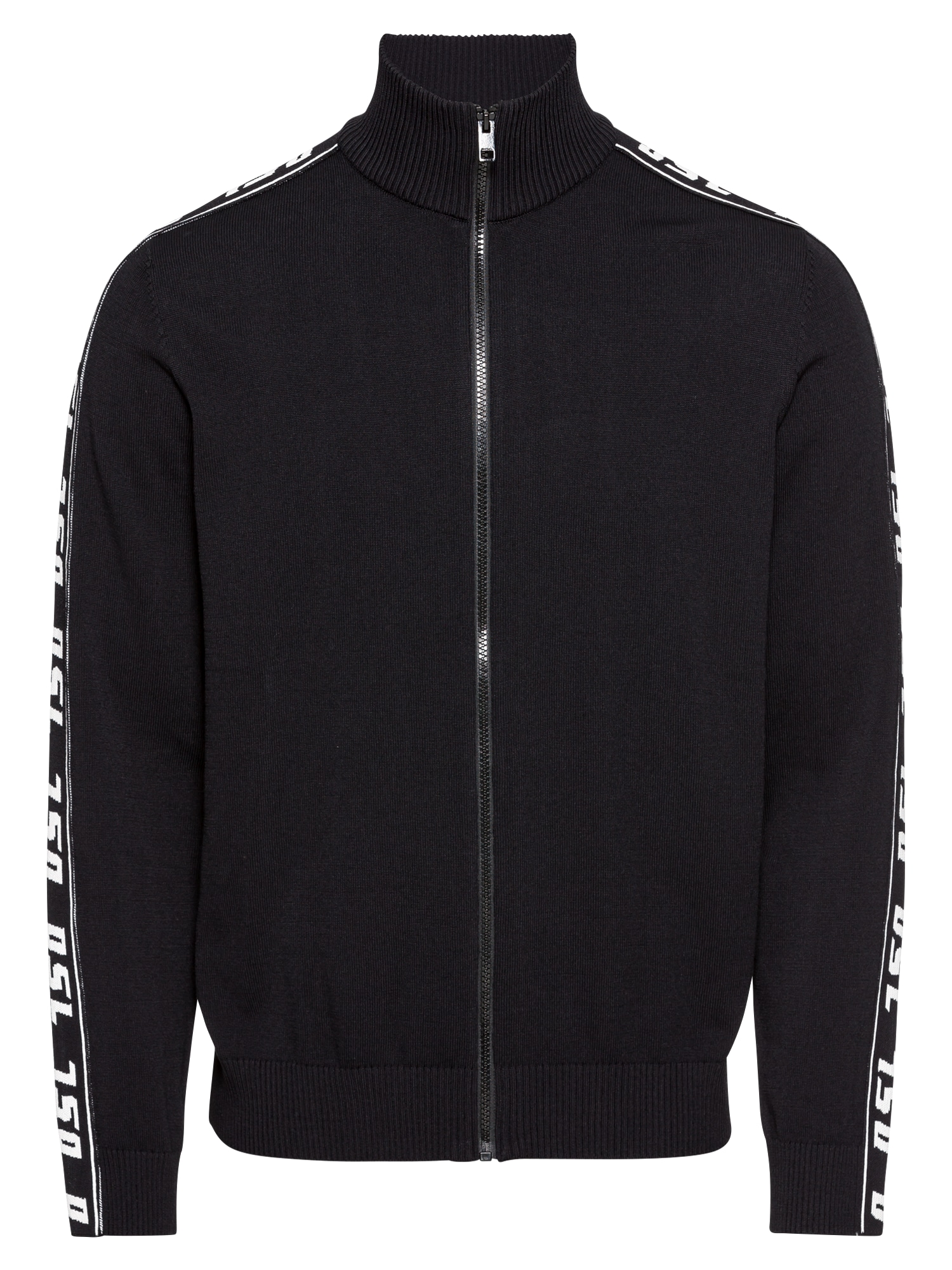 Diesel Heren Gebreid Vest K Ker A Strickjacke Zwart Wit diesel kopen in de aanbieding