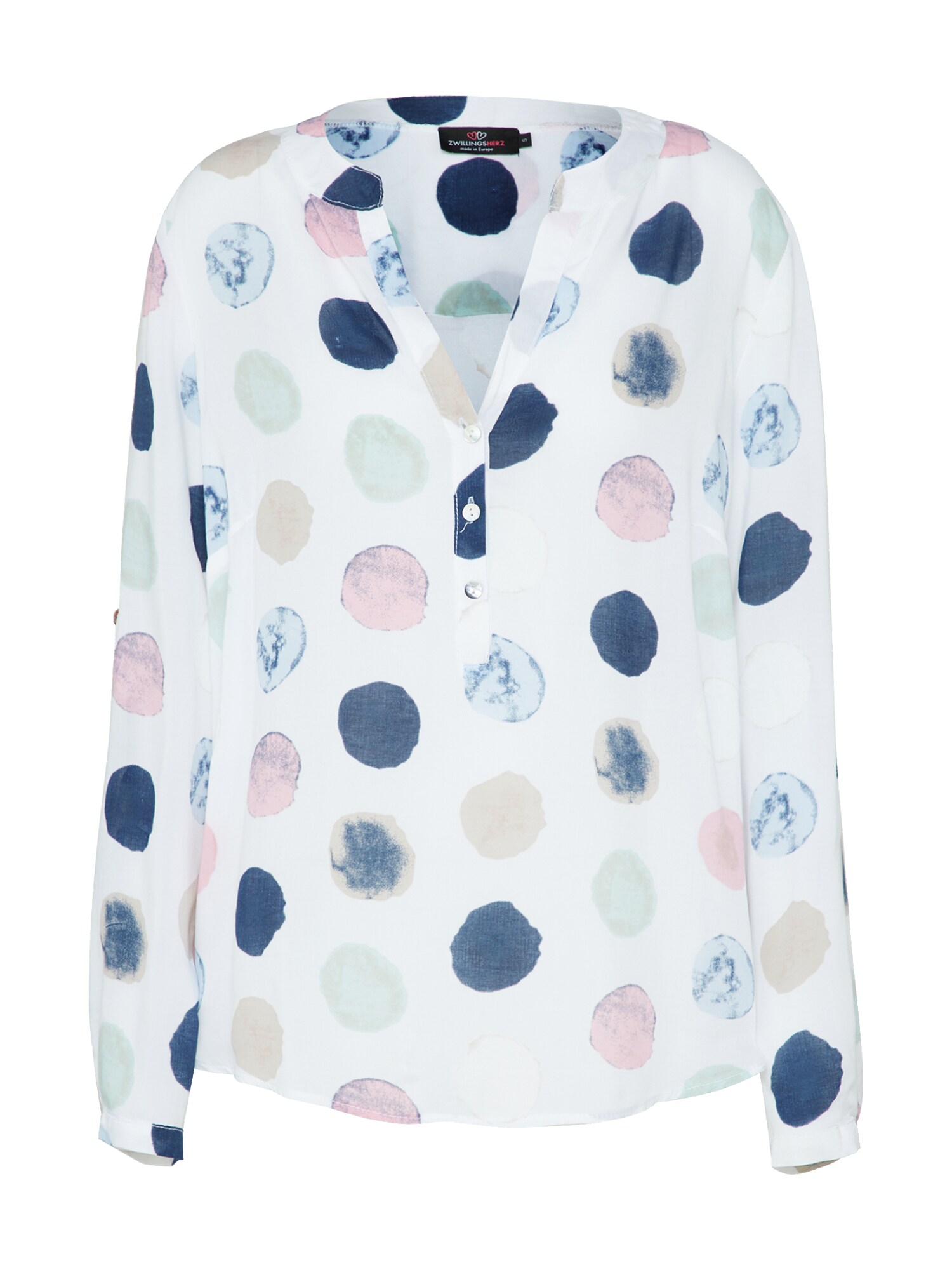 Zwillingsherz Dames Blouse Navy Rose Wit zwillingsherz kopen in de aanbieding