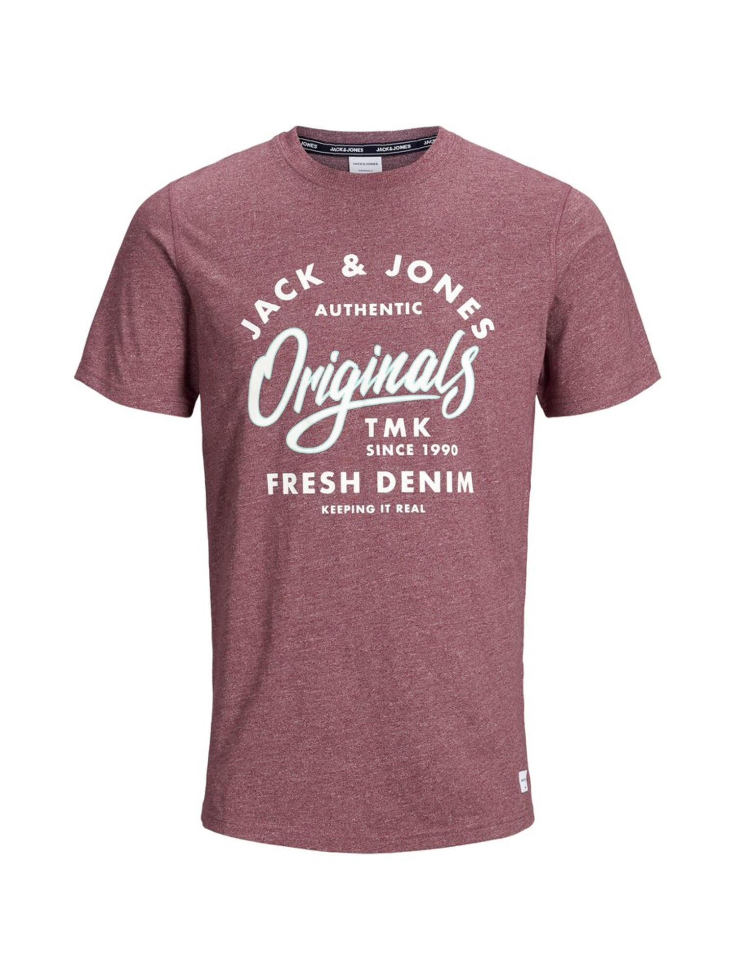 Jack And Jones Heren Shirt Kersrood Wit jack and jones kopen in de aanbieding