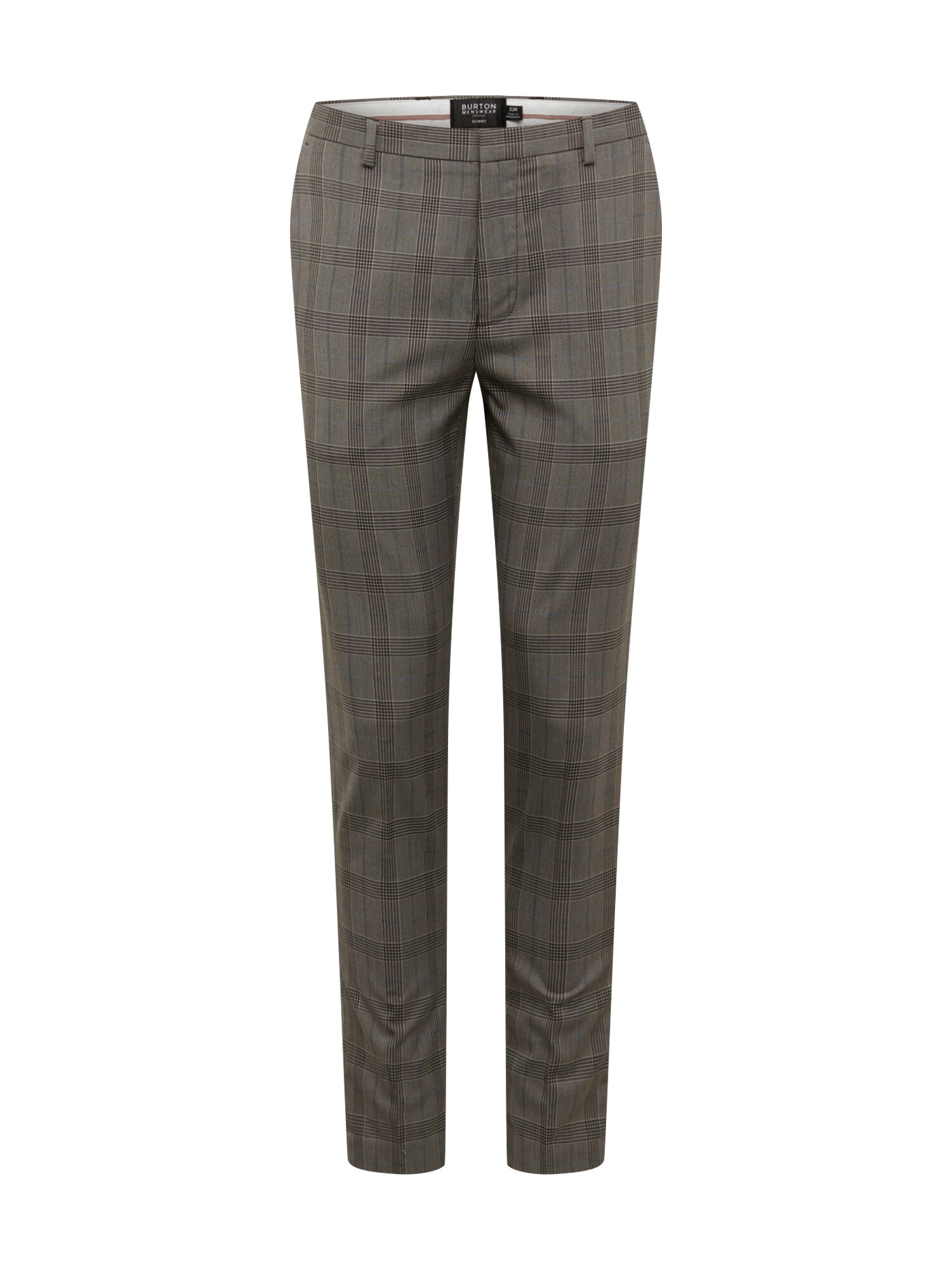 BURTON MENSWEAR LONDON Chino stiliaus kelnės 'SKF MGRY HLIGHT CHCK'  pilka