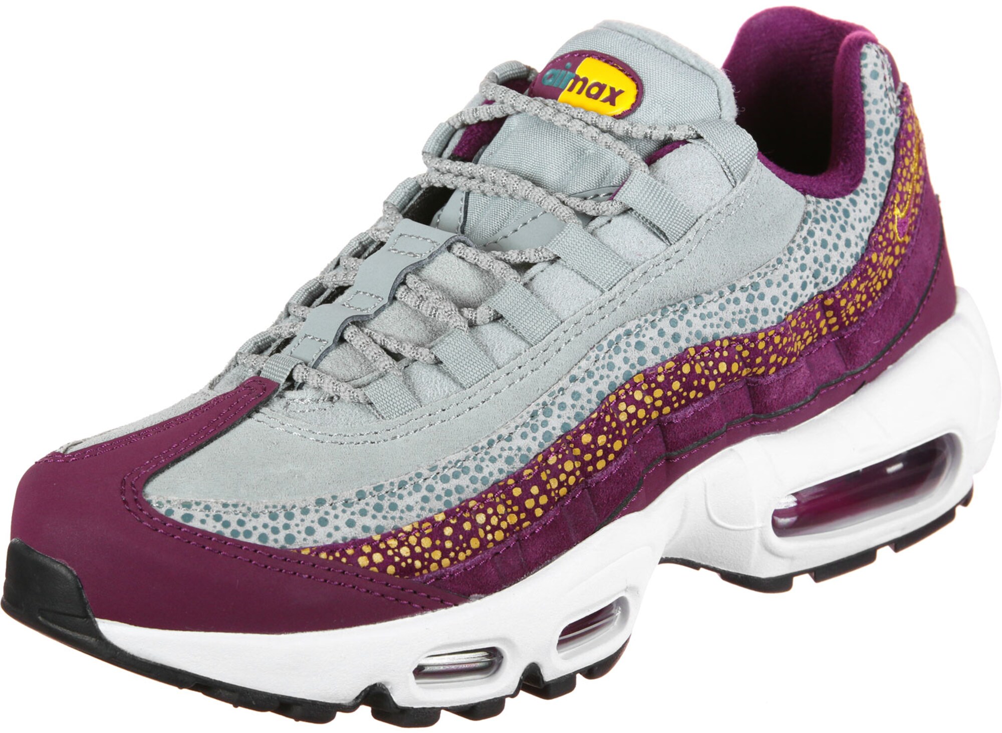 Nike Sportswear Dames Sneakers Laag Air Max 95 Premium Pastelblauw Geel Bordeaux nike kopen in de aanbieding