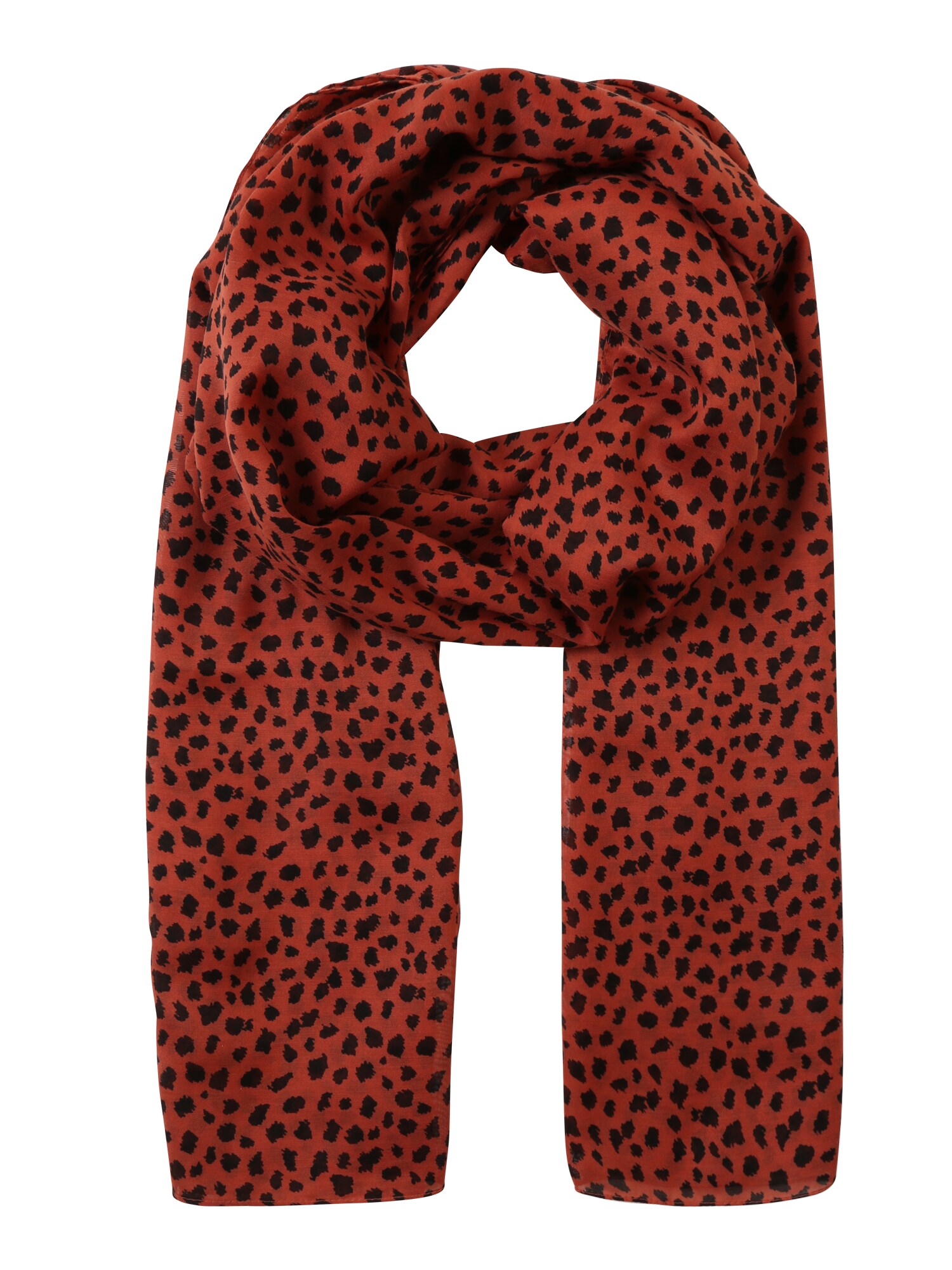 Pieces Dames Sjaal Carly Roestbruin Zwart pieces kopen in de aanbieding