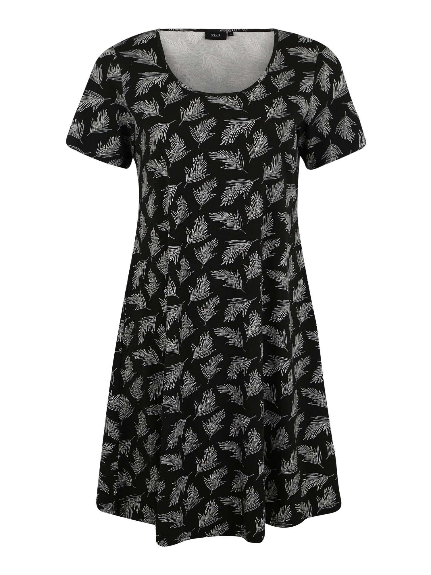 Zizzi Dames Jurk Zwart Wit zizzi kopen in de aanbieding