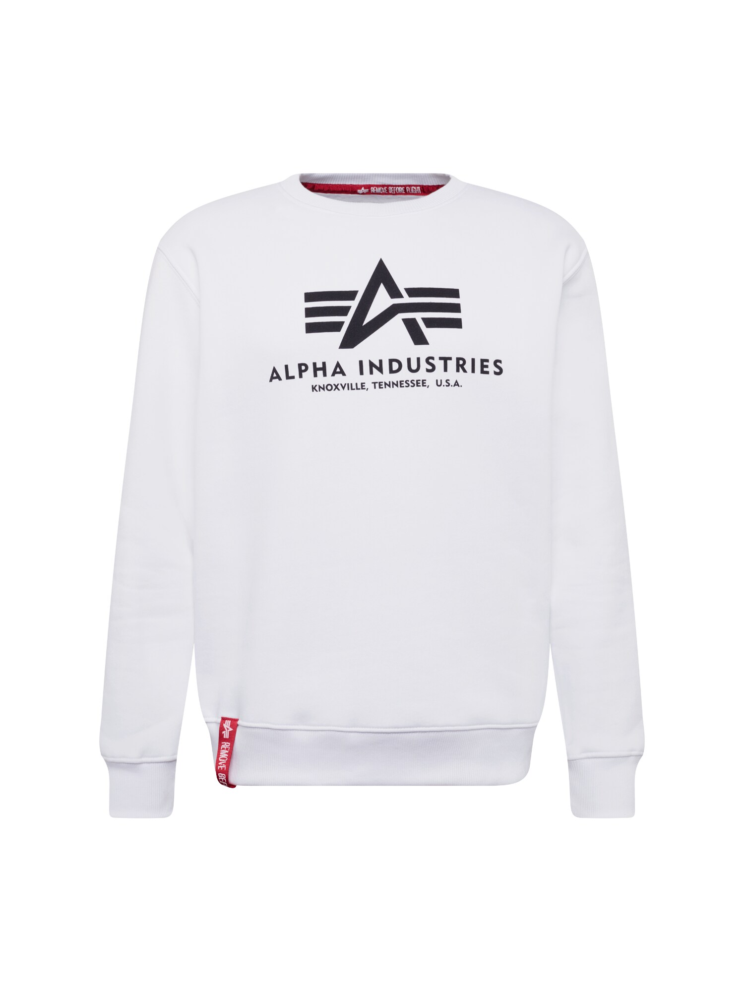 ALPHA INDUSTRIES Mikina  červená / čierna / biela