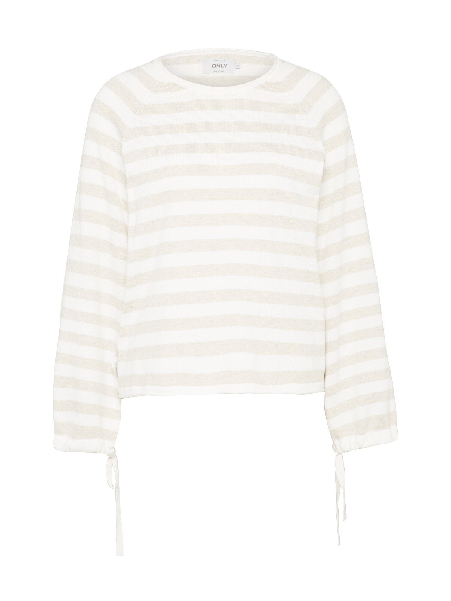 Only Dames Trui Onlyucca Beige Wit only kopen in de aanbieding