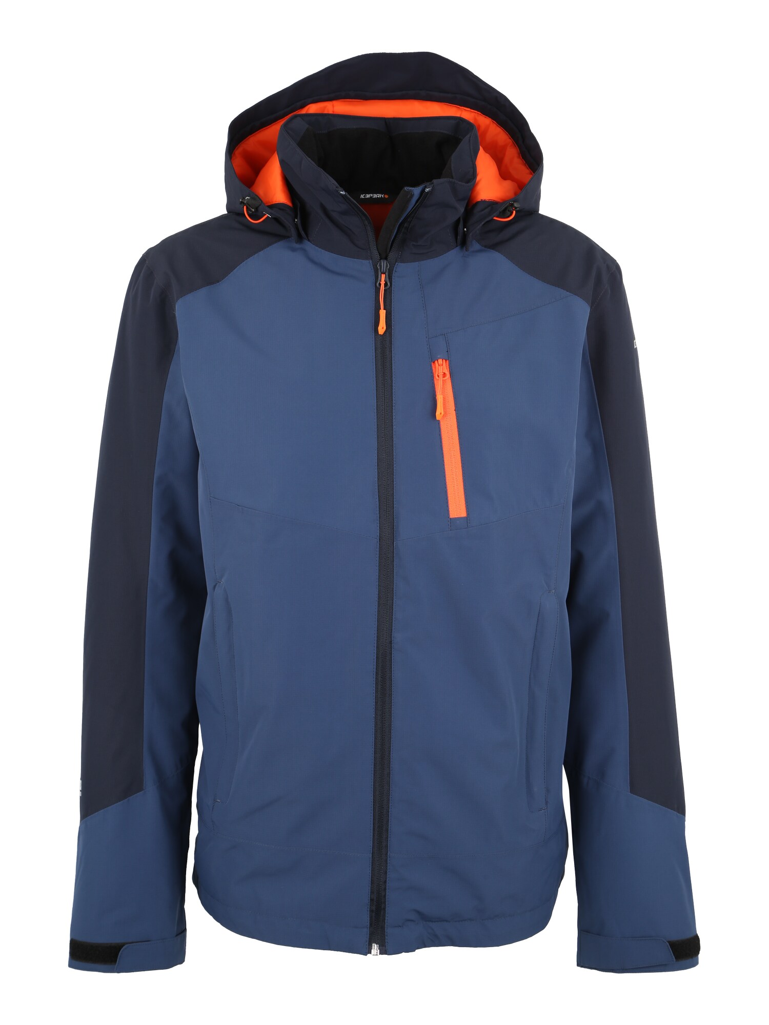 Icepeak Heren Outdoorjas Lanzo Blauw Navy Neonoranje icepeak kopen in de aanbieding