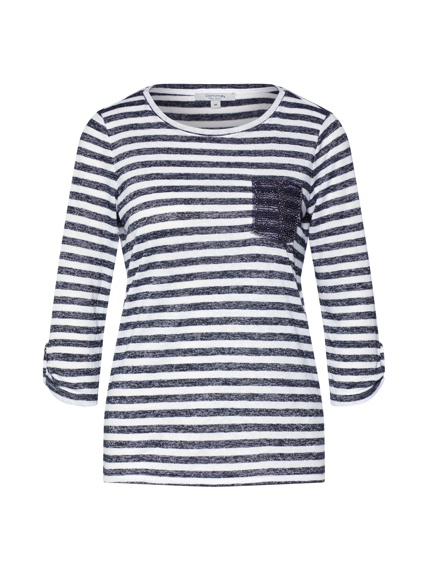 Comma Dames Shirt Navy comma kopen in de aanbieding