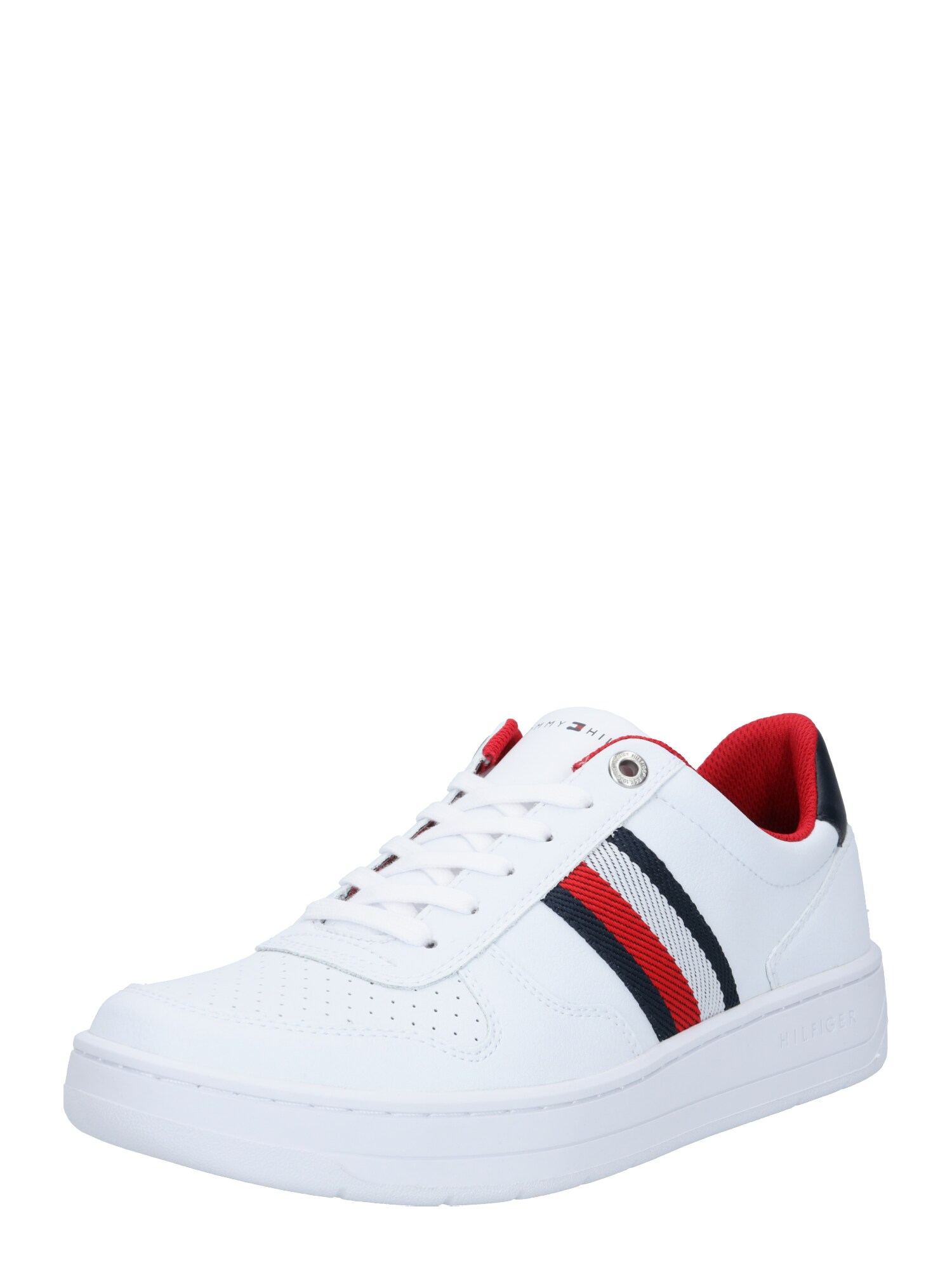 TOMMY HILFIGER Sportbačiai be auliuko  raudona / balta / tamsiai mėlyna
