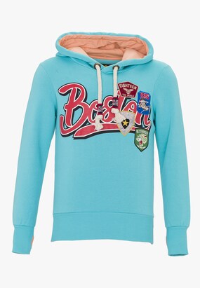 PLUS EIGHTEEN Sweatshirt Turquoise / Lichtrood