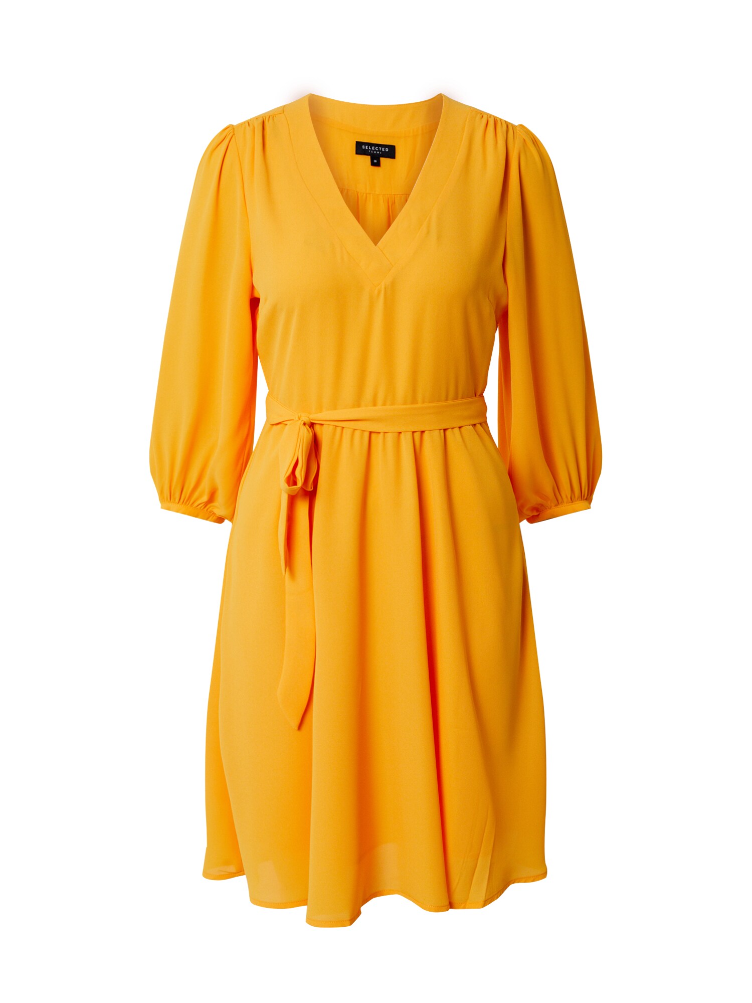 SELECTED FEMME Suknelė 'SLFZIX 3/4 SHORT DRESS B'  geltona