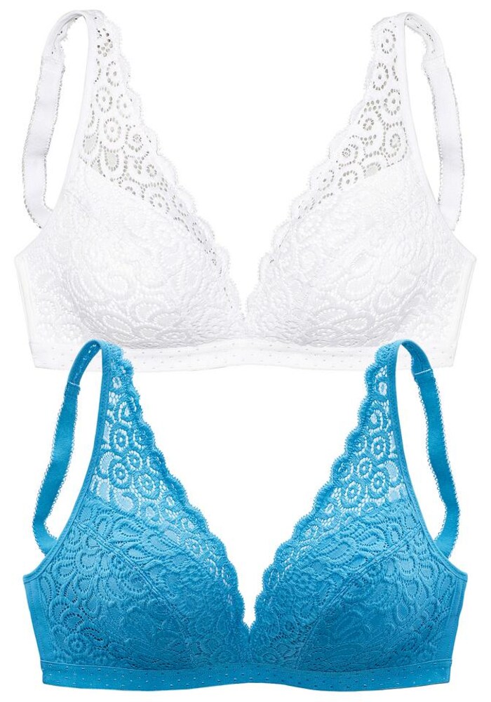 PETITE FLEUR BH Damen Größe 70 blau / weiß