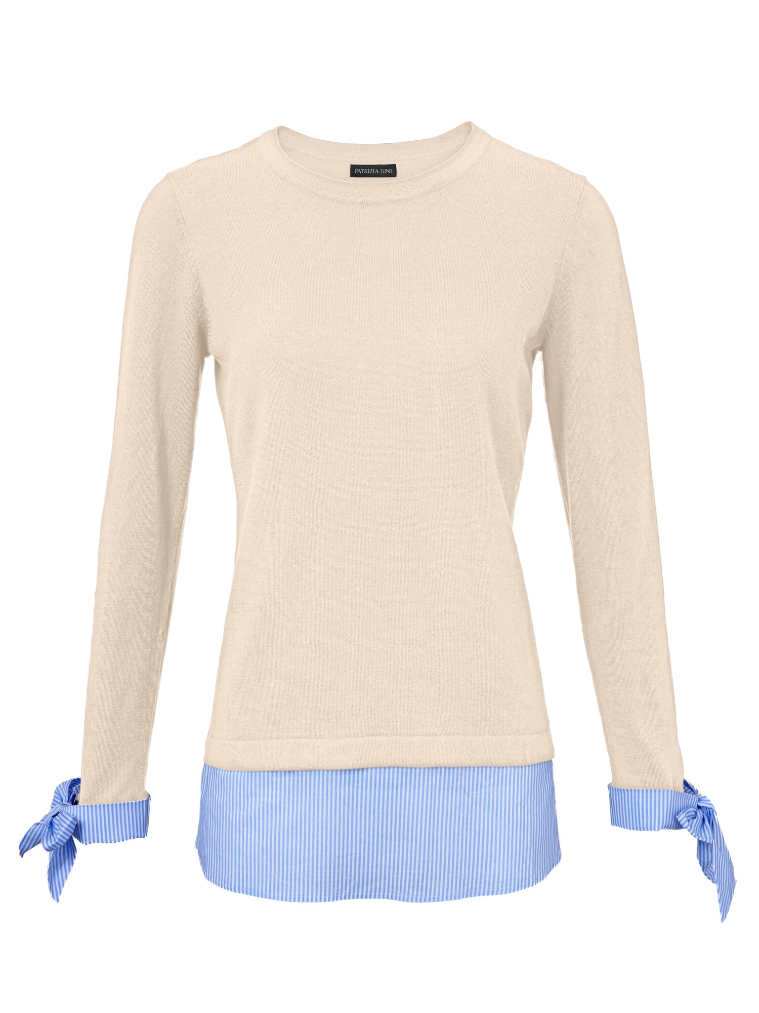 Heine Dames Trui Sand Blauw Wit heine kopen in de aanbieding