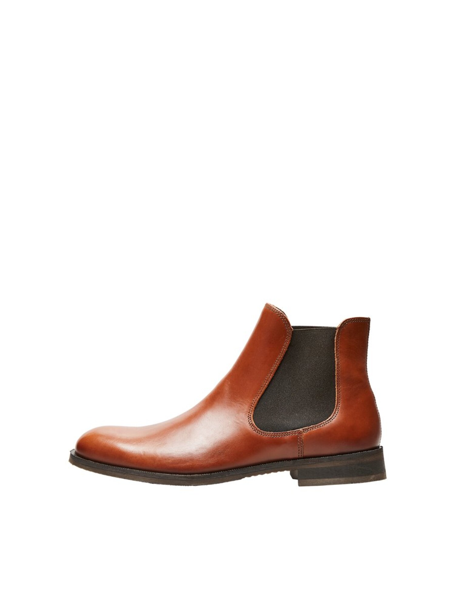 Selected Homme Heren Chelsea Boots Roestbruin selected homme kopen in de aanbieding
