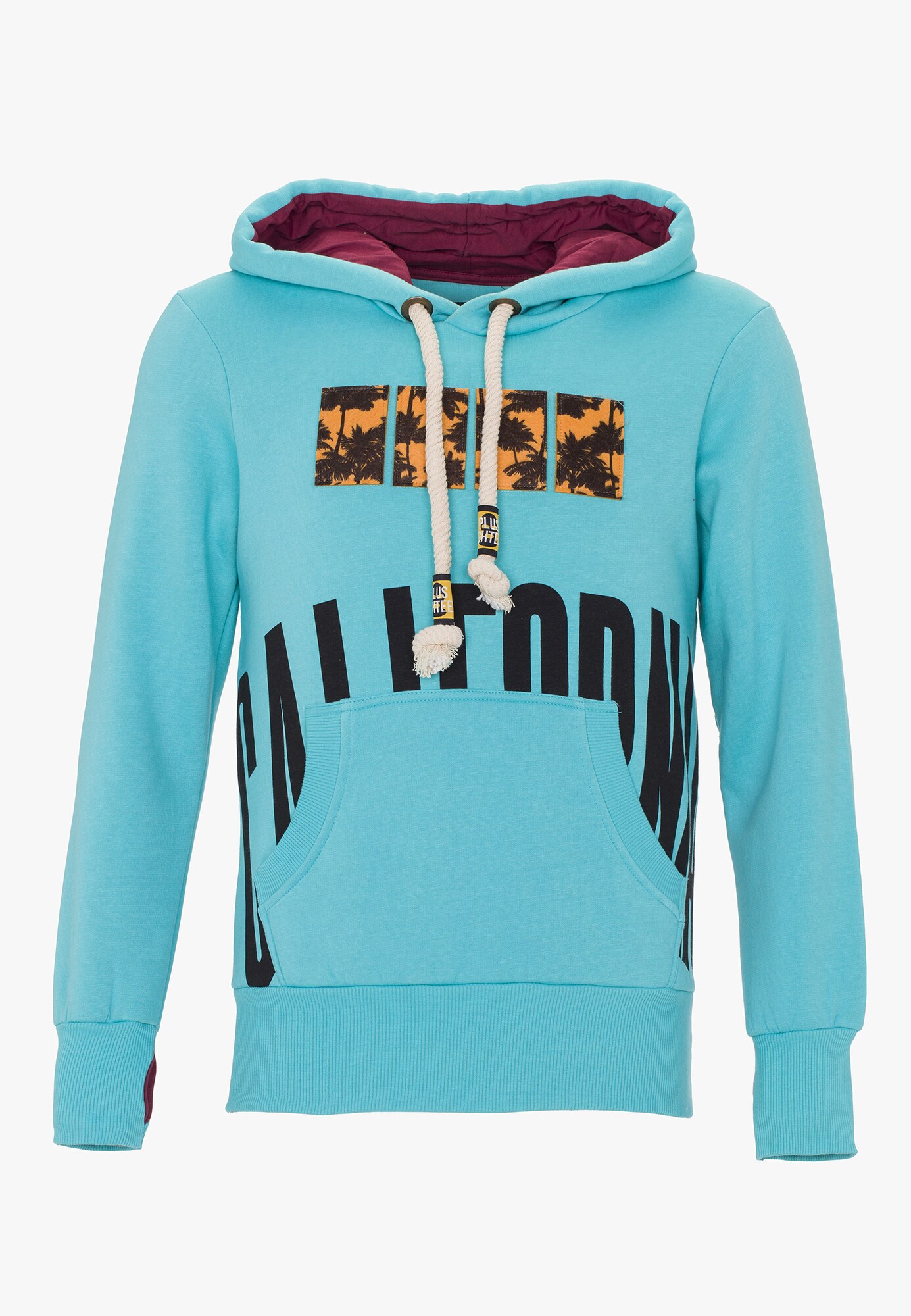 Plus Eighteen Heren Sweatshirt Turquoise plus eighteen kopen in de aanbieding