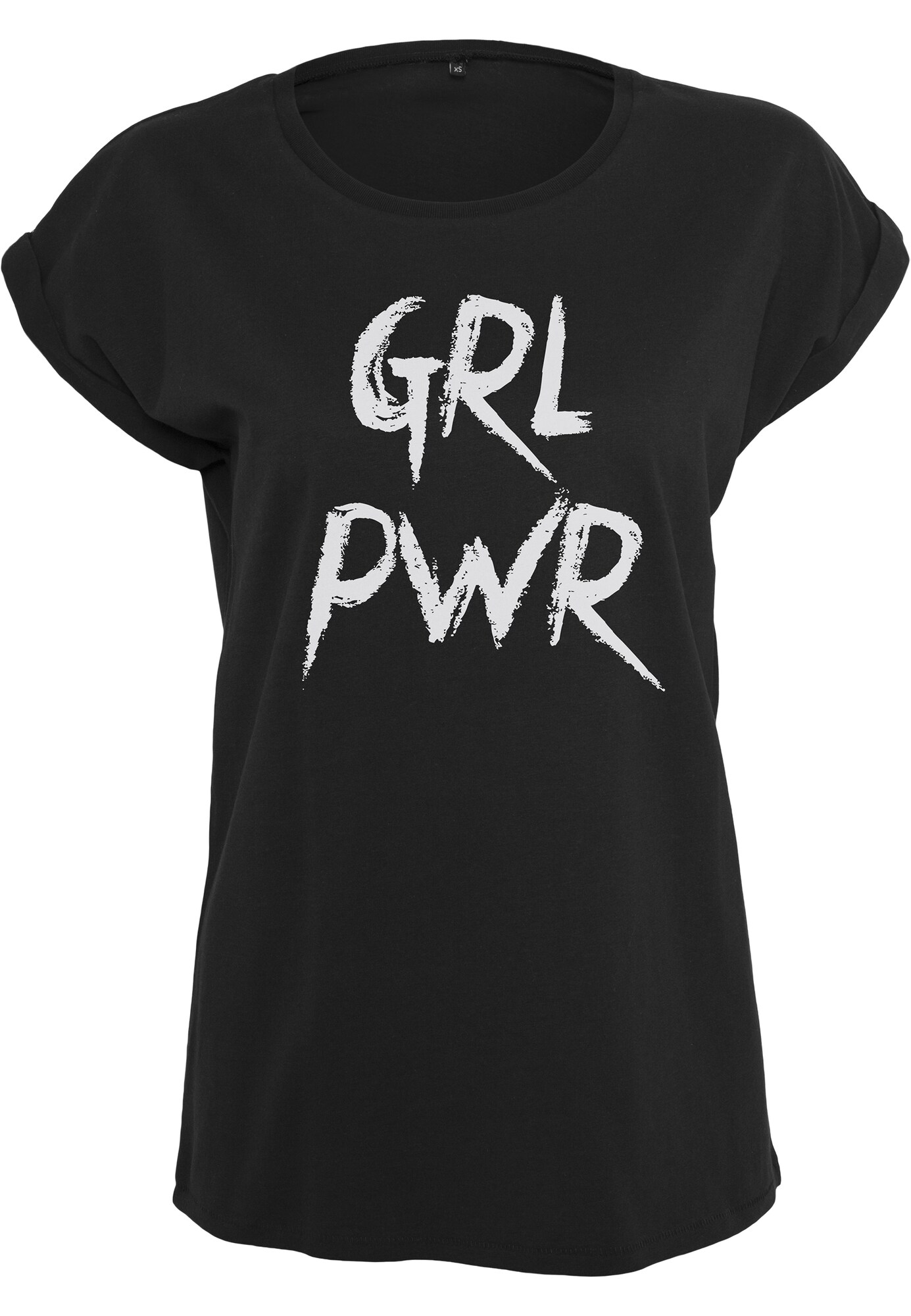 Merchcode Marškinėliai 'Grl Pwr'  juoda / balta