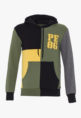 PLUS EIGHTEEN Sweatshirt Geel / Kaki / Zwart