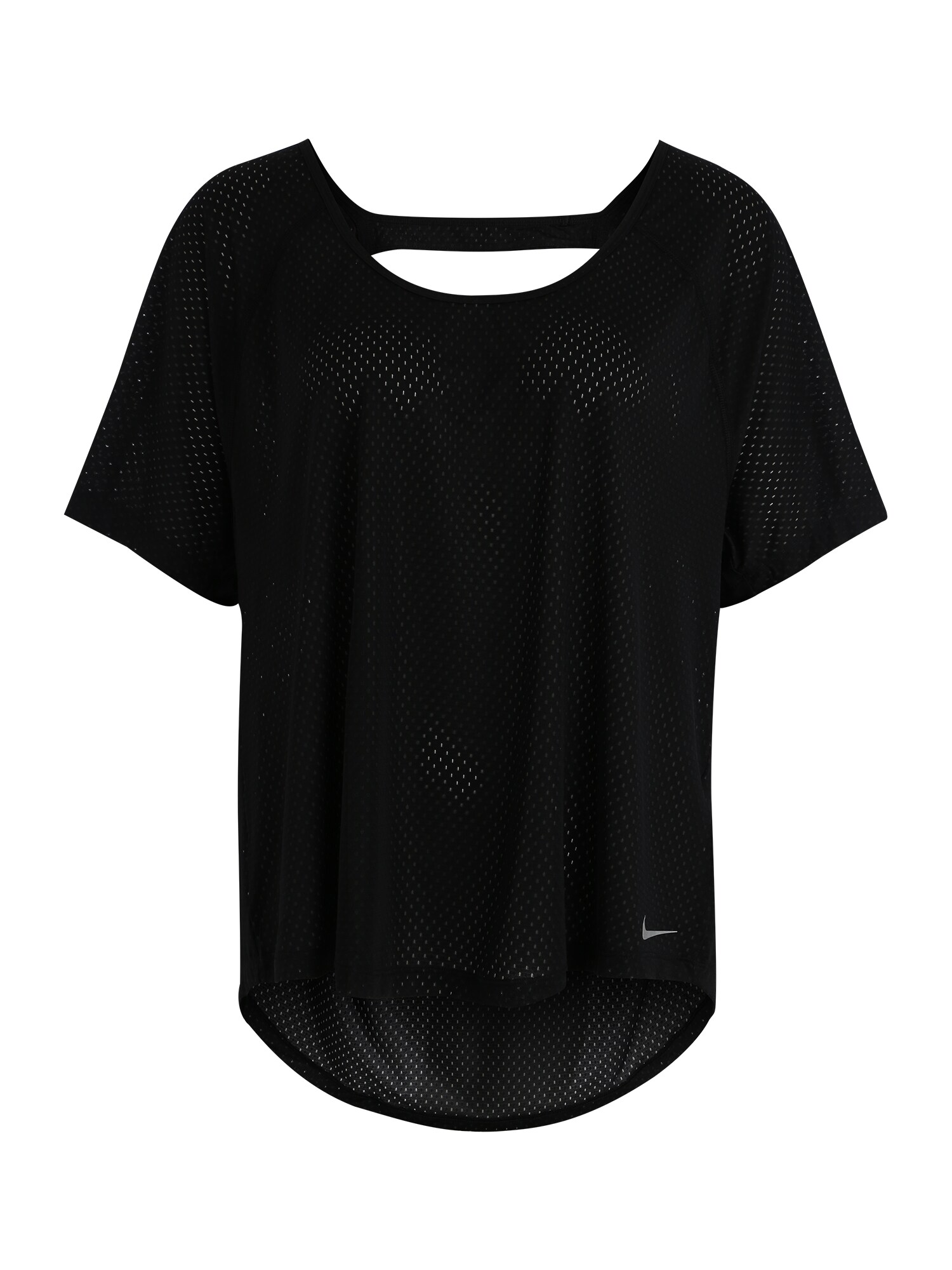 Nike Dames Functioneel Shirt Miler Zwart Wit nike kopen in de aanbieding