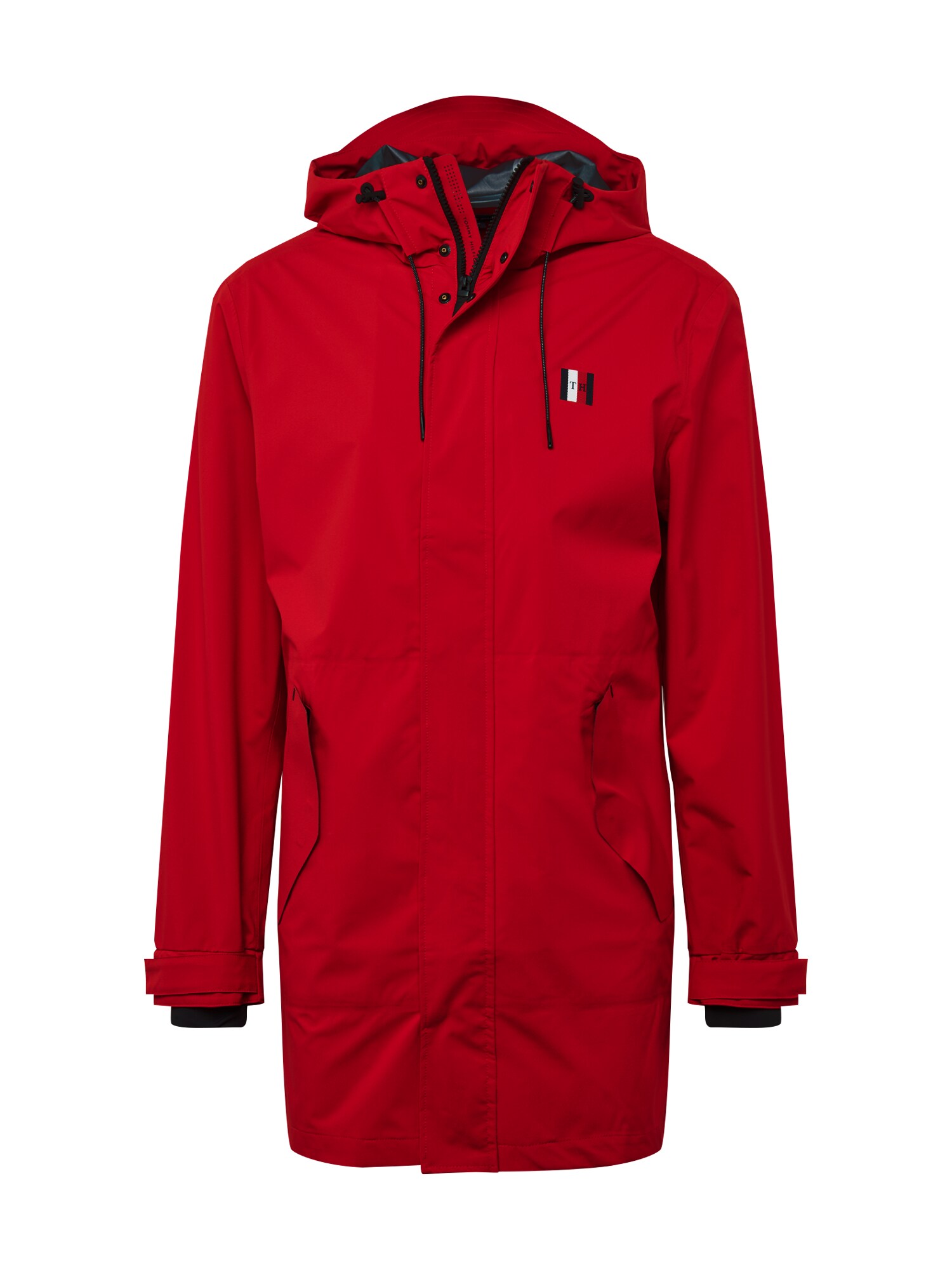 TOMMY HILFIGER Rudeninis-žieminis paltas  raudona / balta / tamsiai mėlyna