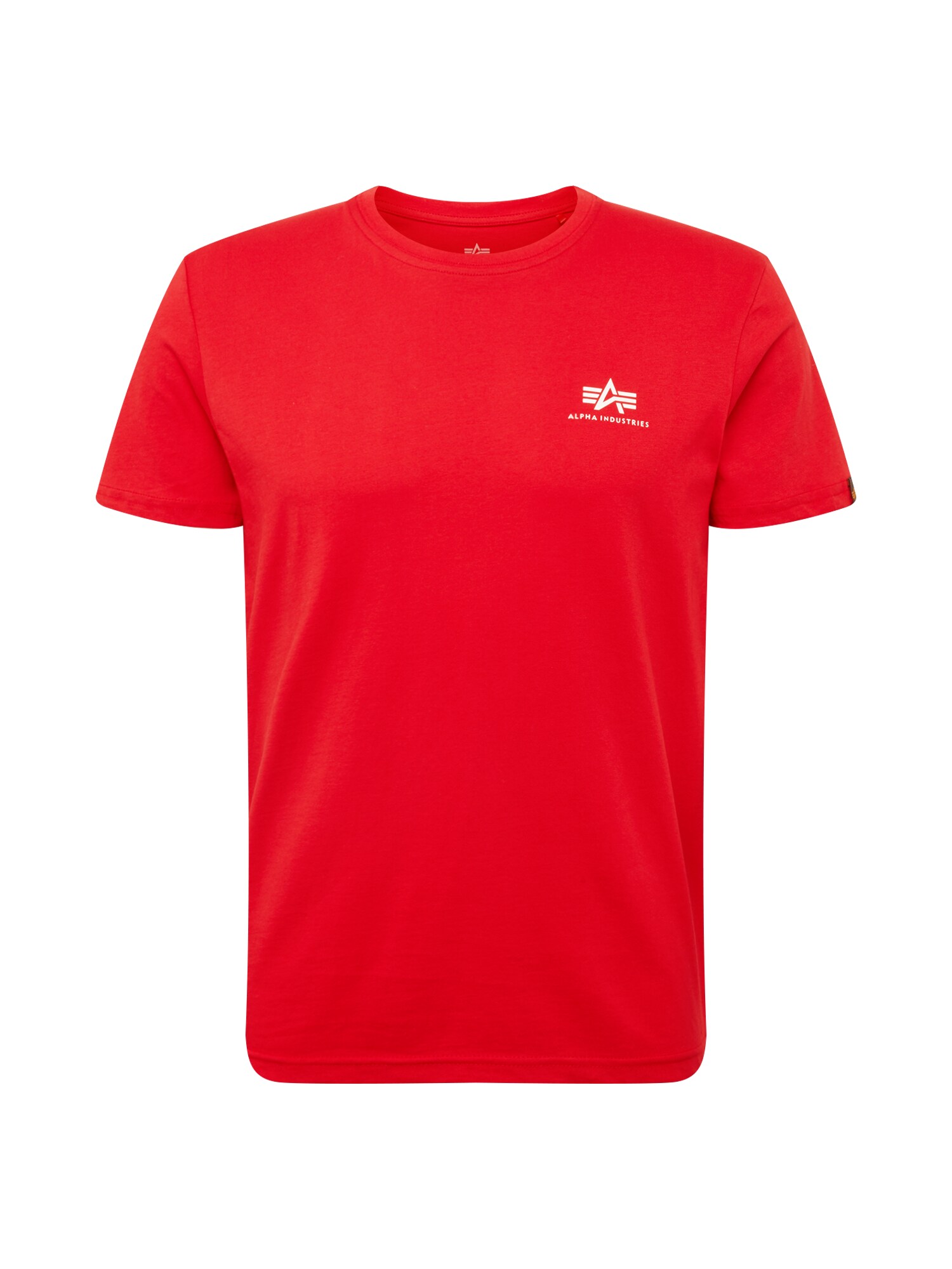 ALPHA INDUSTRIES Marškinėliai 'Small Logo'  šviesiai raudona