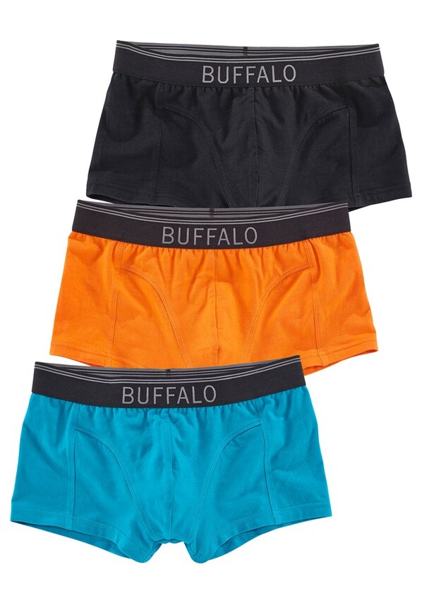 BUFFALO, Boxeralsók, kék, narancs & fekete, 2 kép a 2 közül