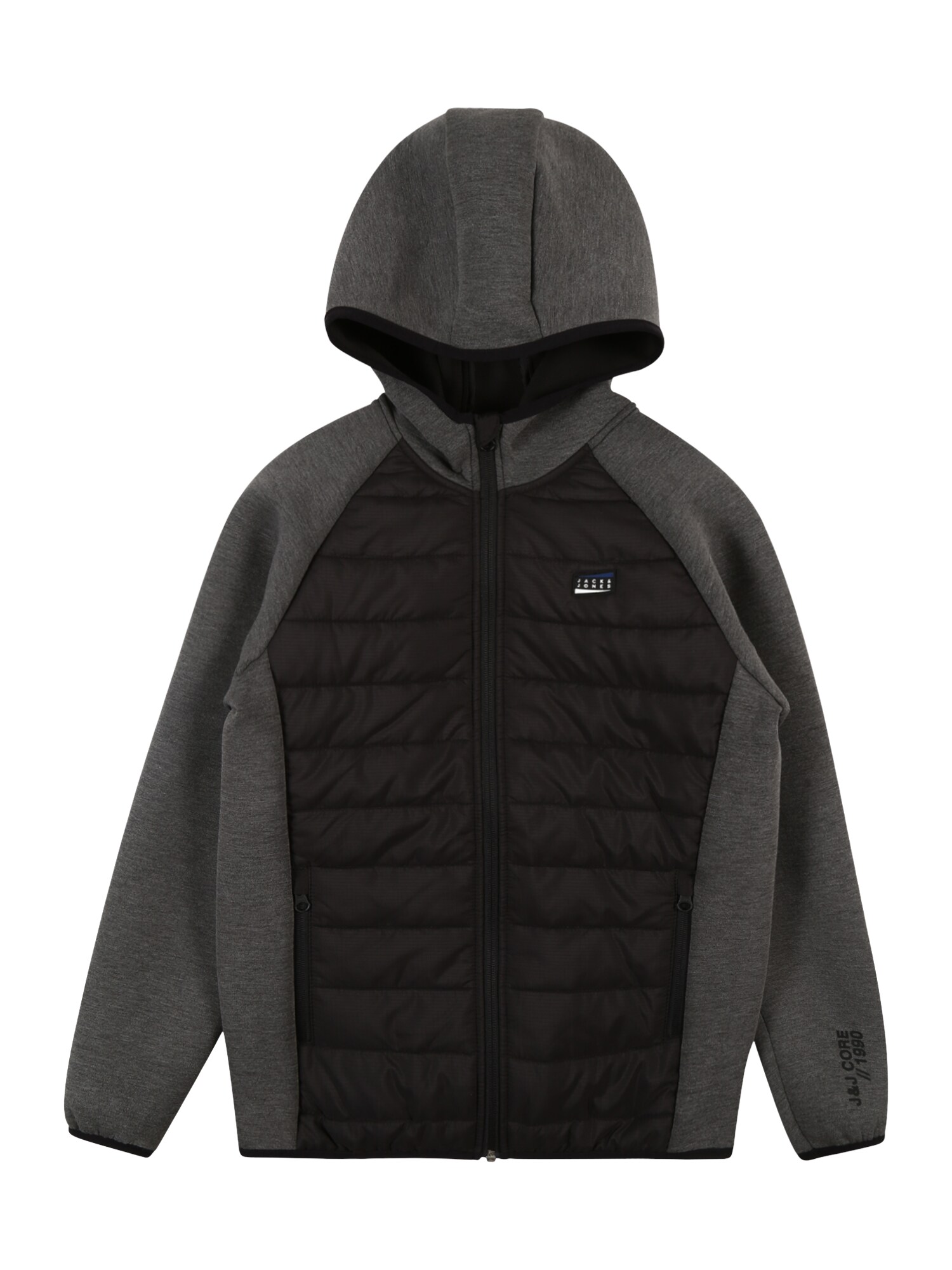 Jack & Jones Junior Demisezoninė striukė  juoda / tamsiai pilka