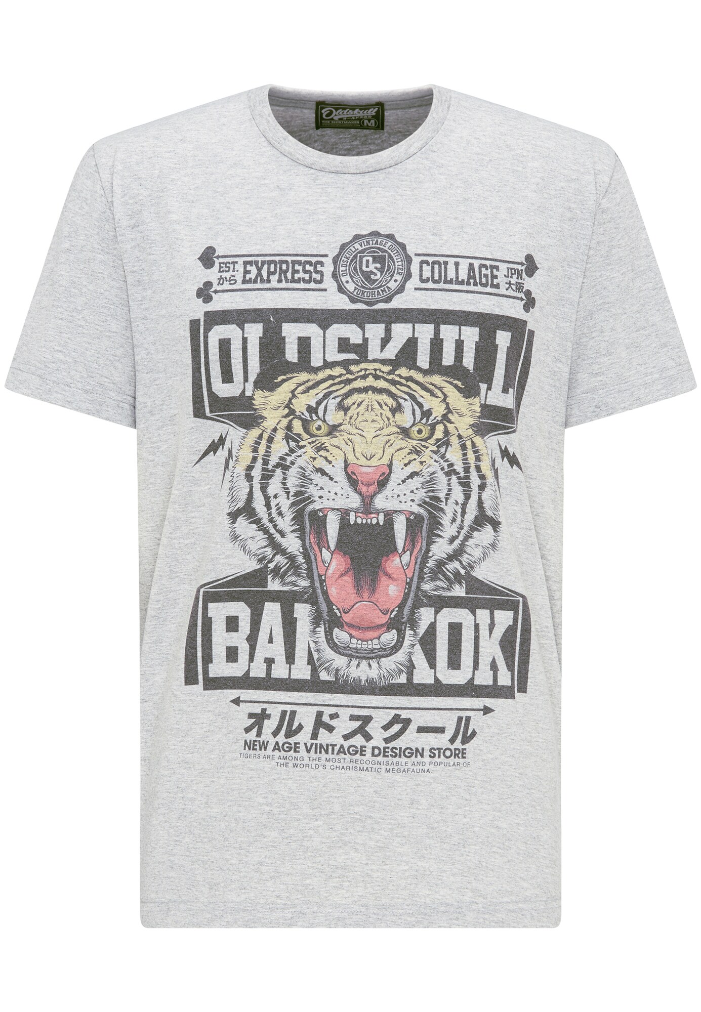 Oldskull Heren Shirt Grijs Gemengde Kleuren oldskull kopen in de aanbieding