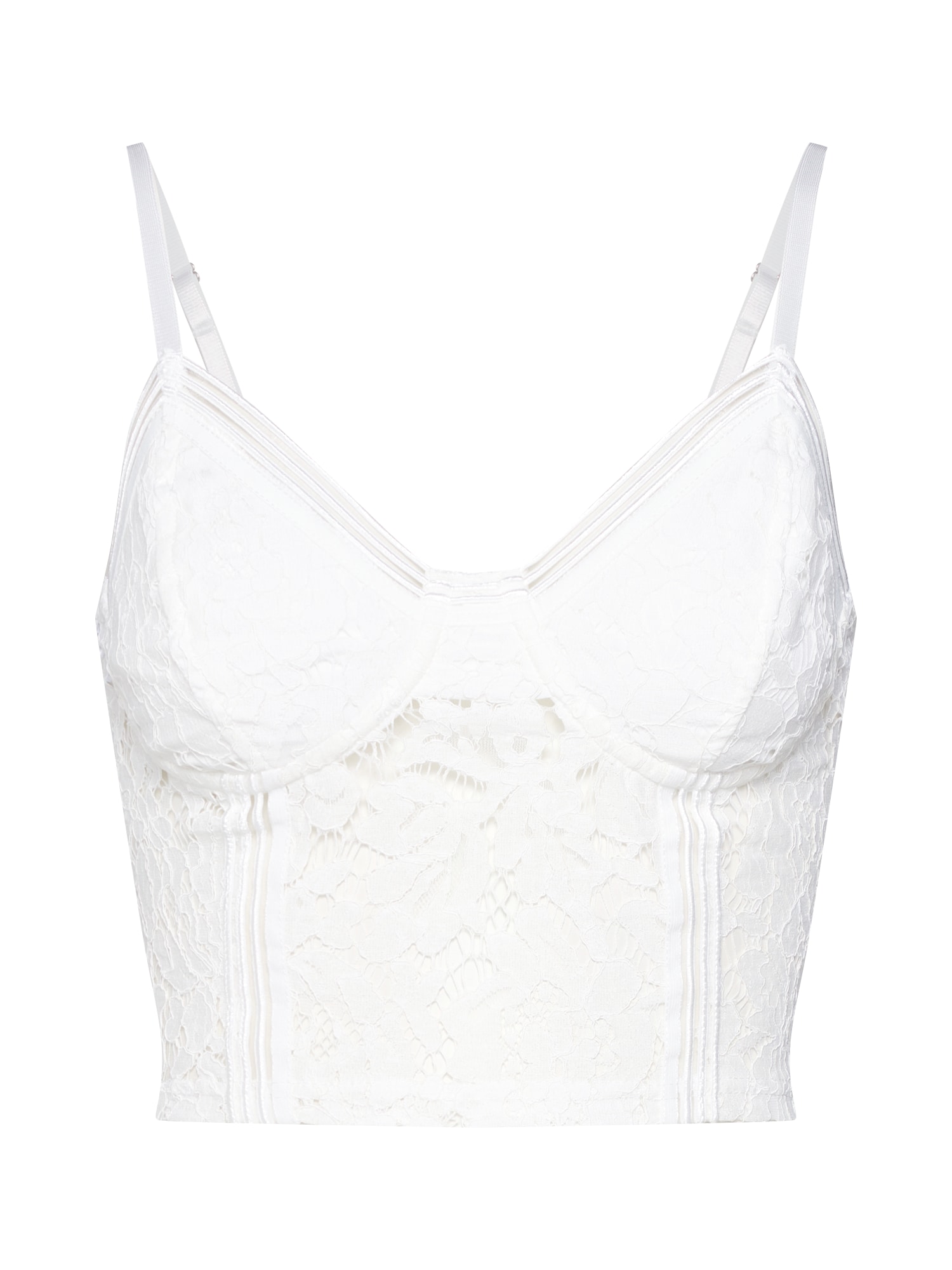 Missguided Dames Top Sports Tape Lace Cami Wit missguided kopen in de aanbieding